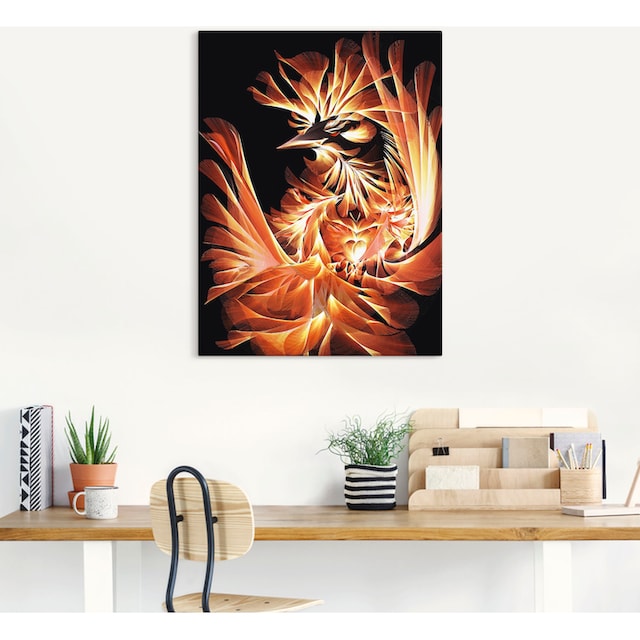 Artland Wandbild »Geburt des Feuervogels«, Animal Fantasy, (1 St.), als  Alubild, Leinwandbild, Wandaufkleber oder Poster in versch. Größen kaufen |  BAUR