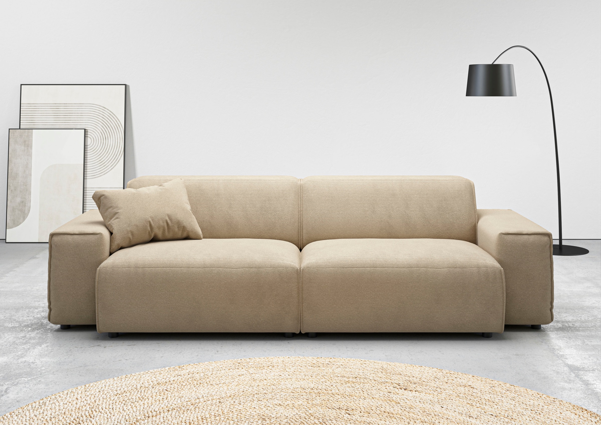 Big-Sofa andas »Lörby« Feincord anthrazit, Couch, newest Wohnzimmer