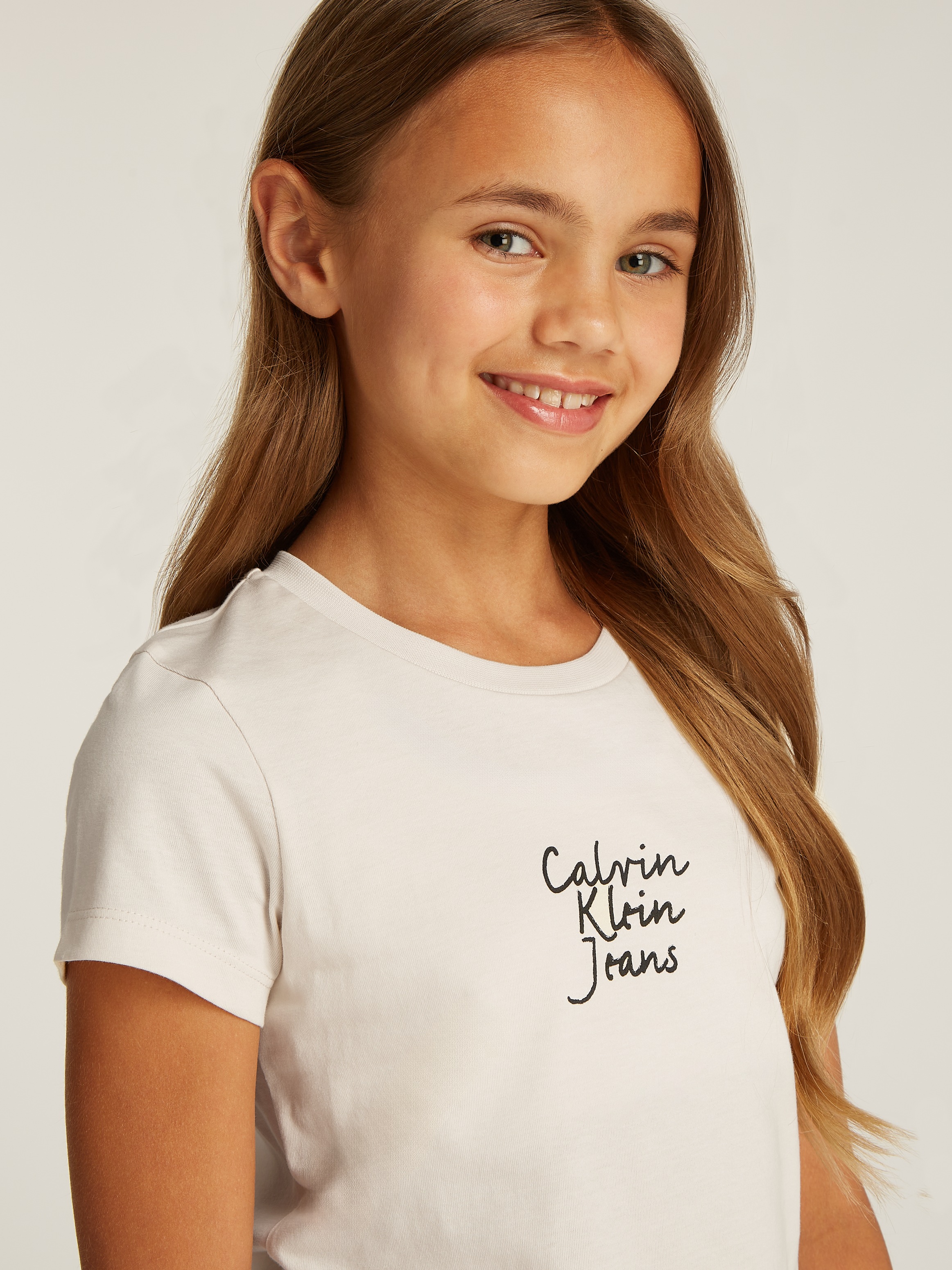 Thumbnail - Calvin Klein Jeans Rundhalsshirt "HANDWRITING LOGO SS SLIM T-SHIRT" für Kinder bis 16 Jahre mit Logoschriftzug