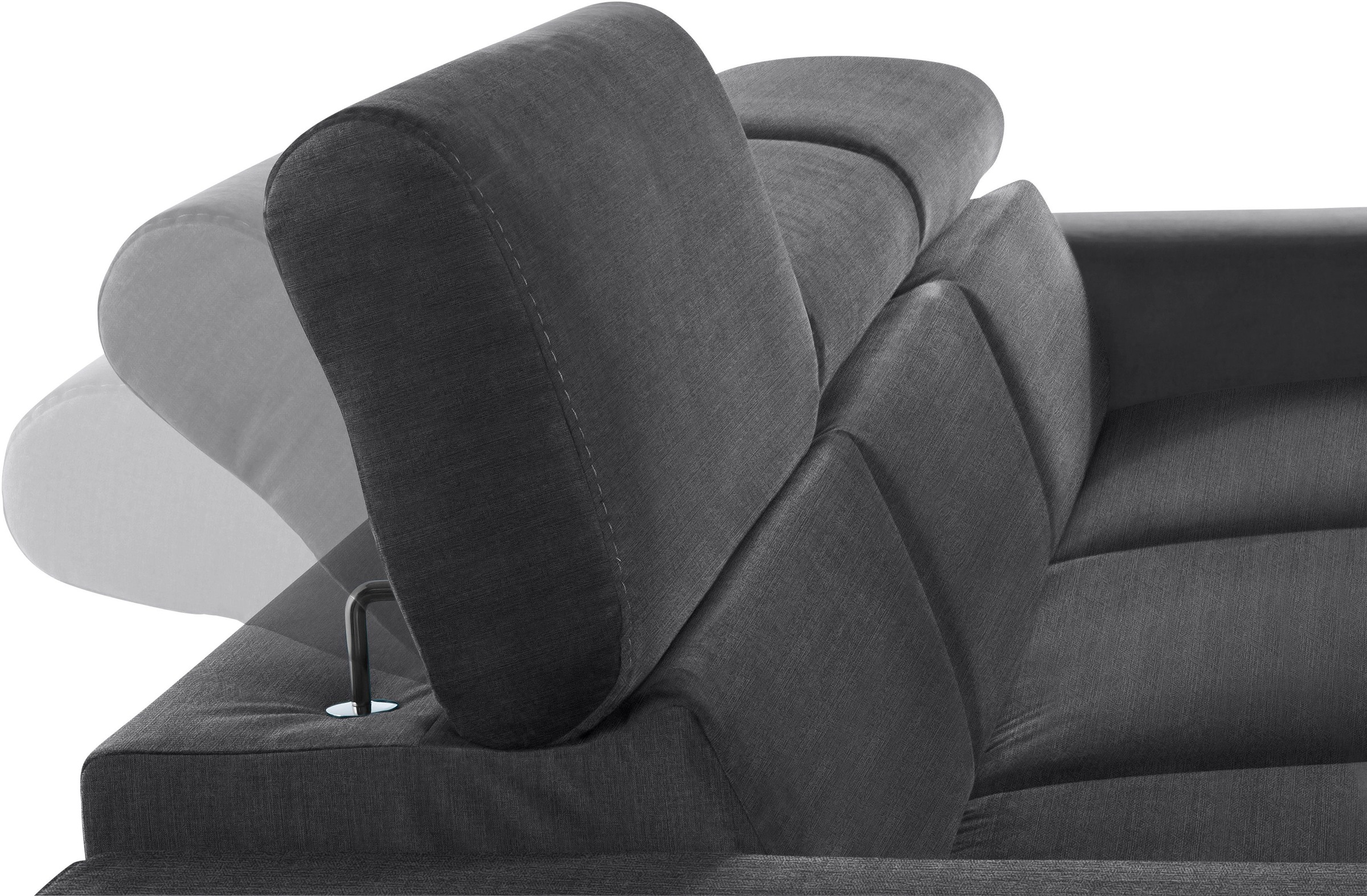 COTTA Polstergarnitur »Morven L-Form«, (Set), Set bestehend aus: Ecksofa mit Kopfteilverstellung & Hocker