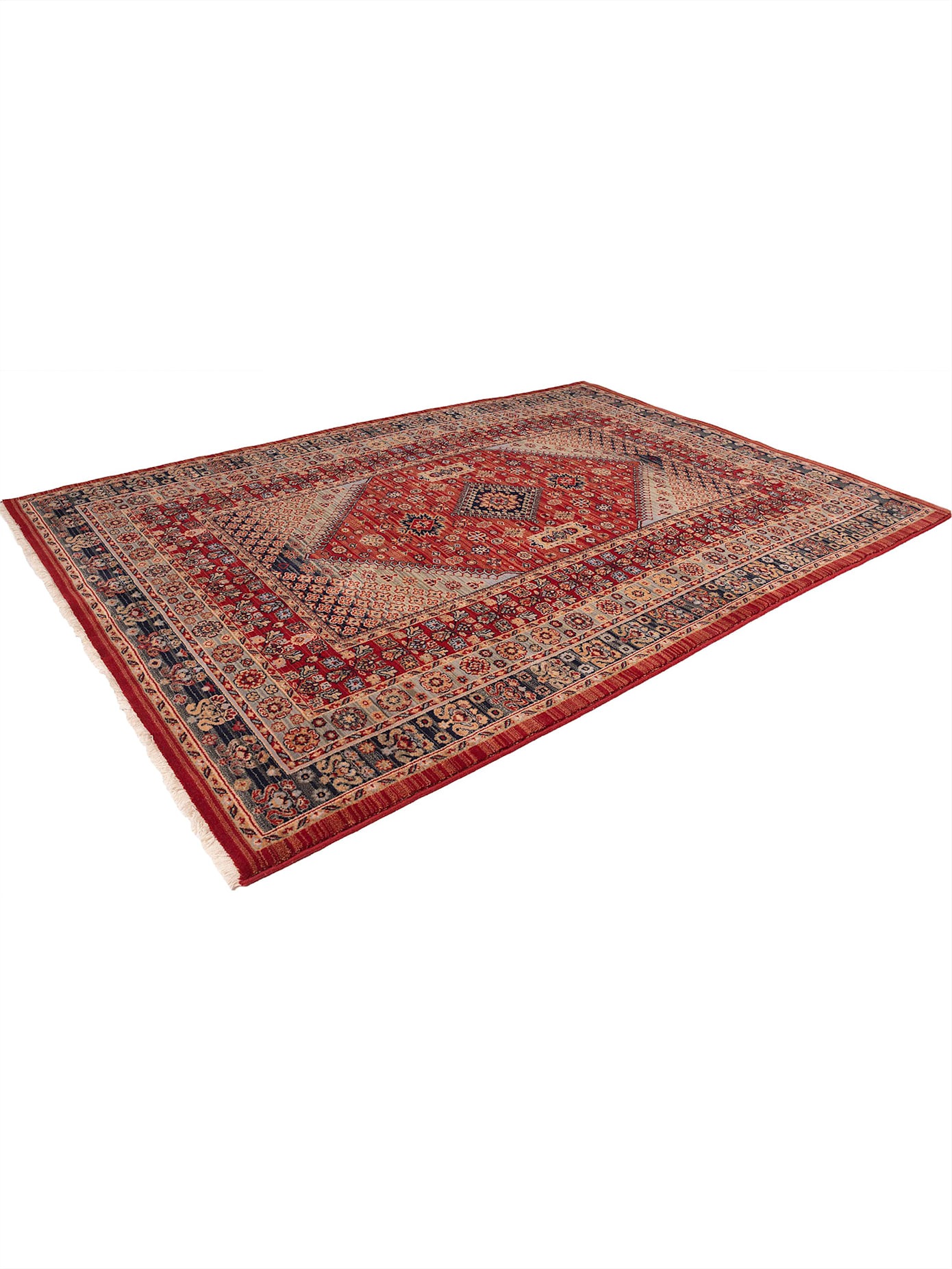 Teppich Gr. 4, rot, gemustert, B:160cm H:12mm L:230cm, Wolle, Teppiche, Teppich 3