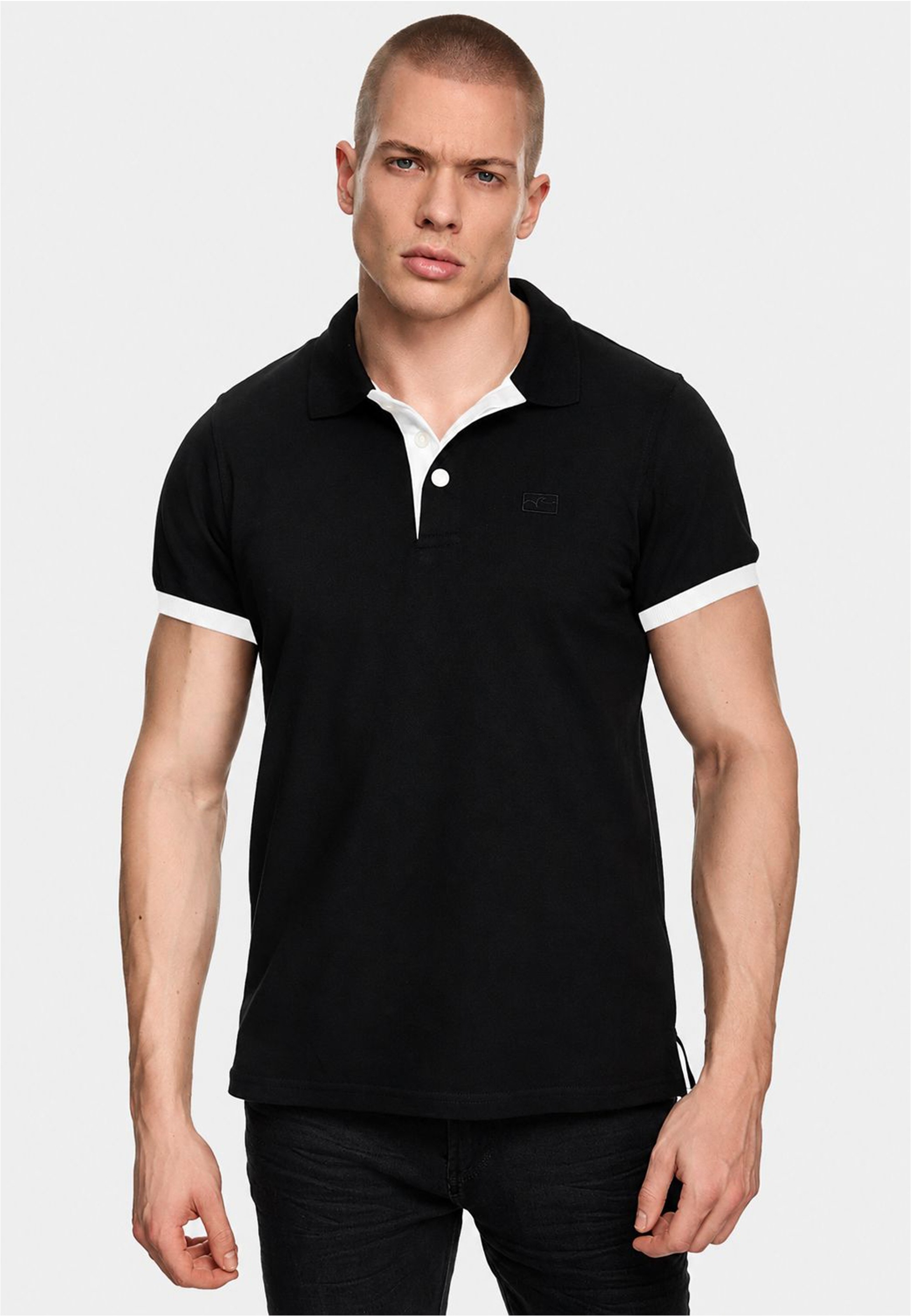 Rusty Neal Poloshirt "Rusty Neal Polo" mit kontrastfarbig abgesetzter Knopfleiste