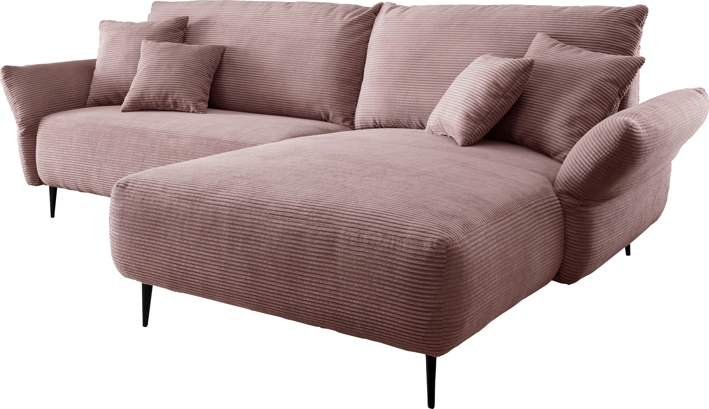 INOSIGN Ecksofa »Amarena L-Form«, inklusive Armlehnenverstellfunktion, 4x Zierkissen gratis