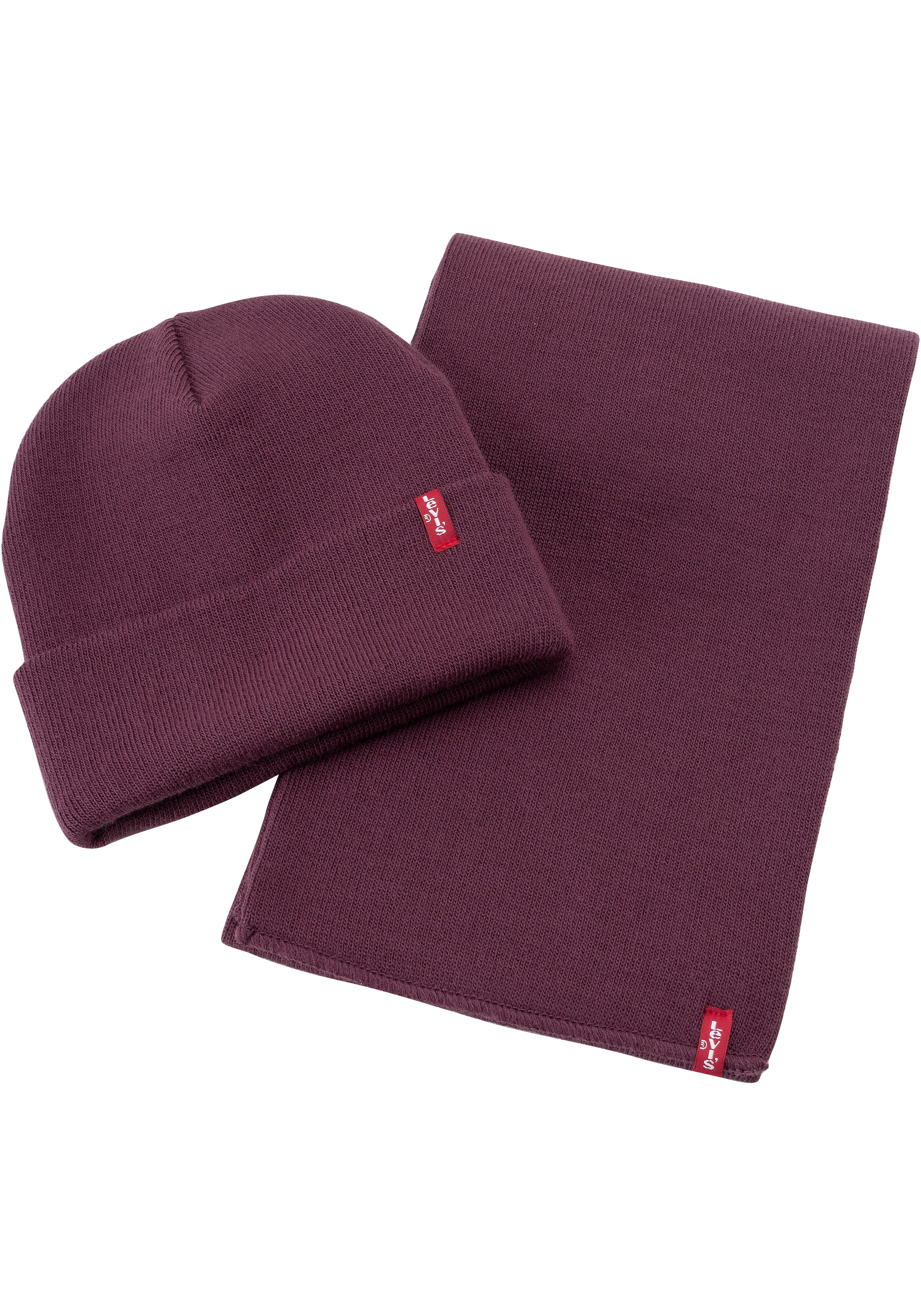 Levis Beanie "A HOLIDAY KNIT SET", (Set), und dazu ein Schal günstig online kaufen