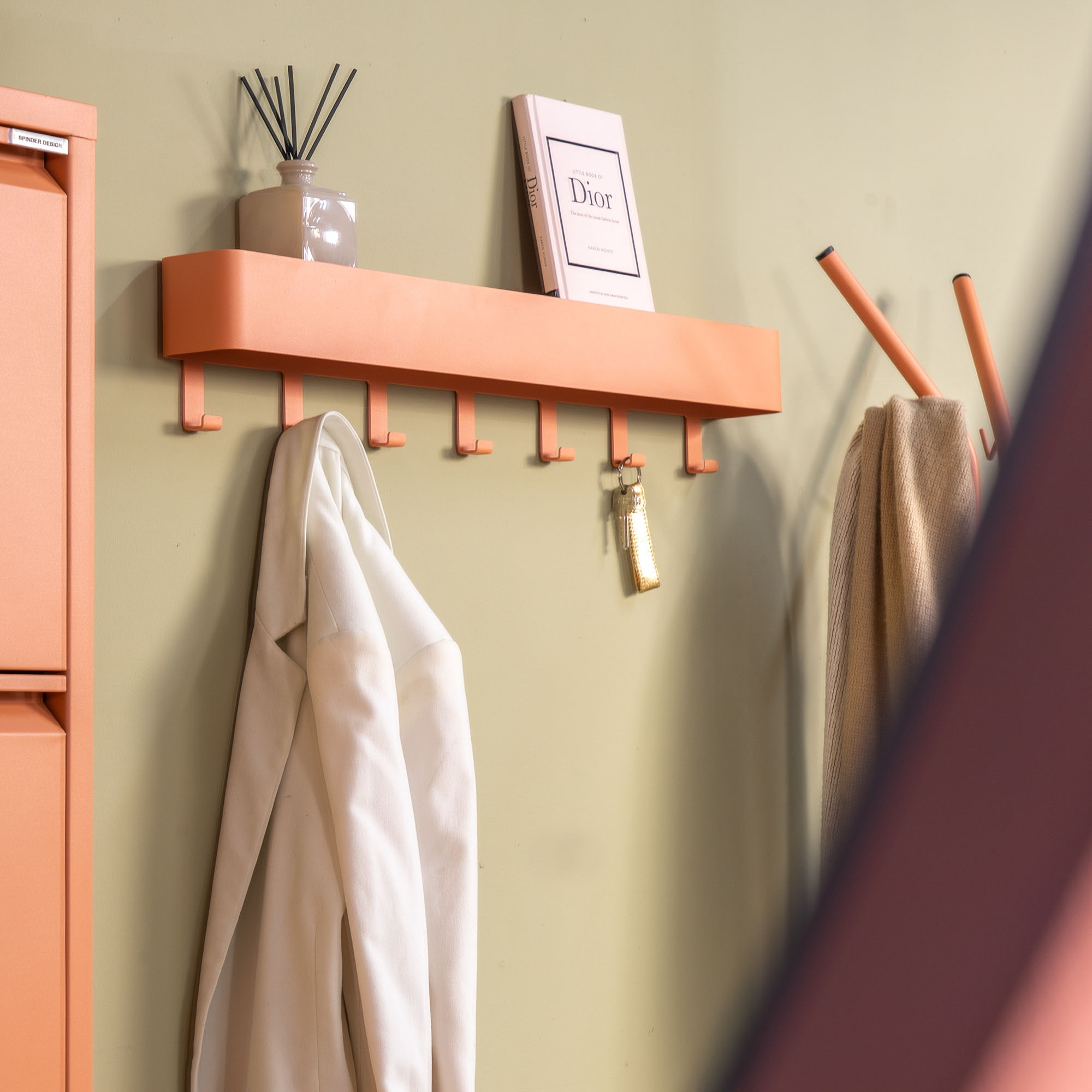 Spinder Design Garderobenhaken Metall, Breite 72 cm