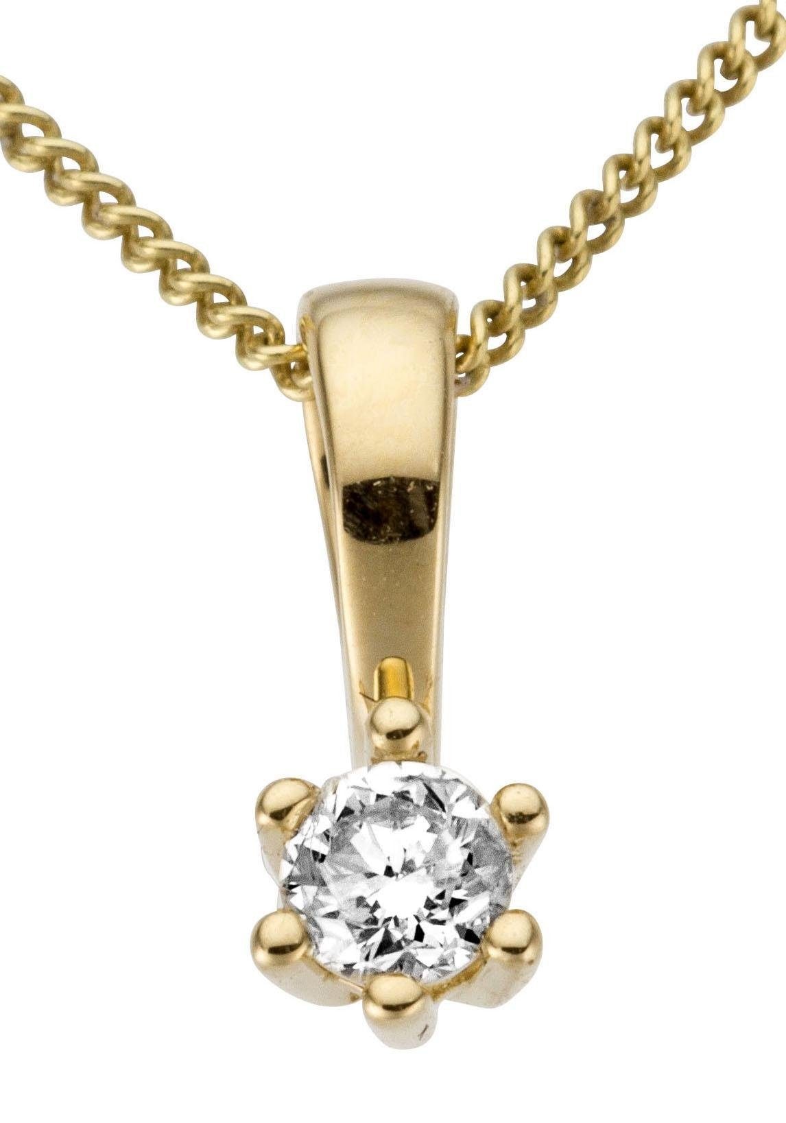 Kettenanhänger »Schmuck Geschenk Gold 750 Halsschmuck Anhänger Halskette Solitär«, mit...