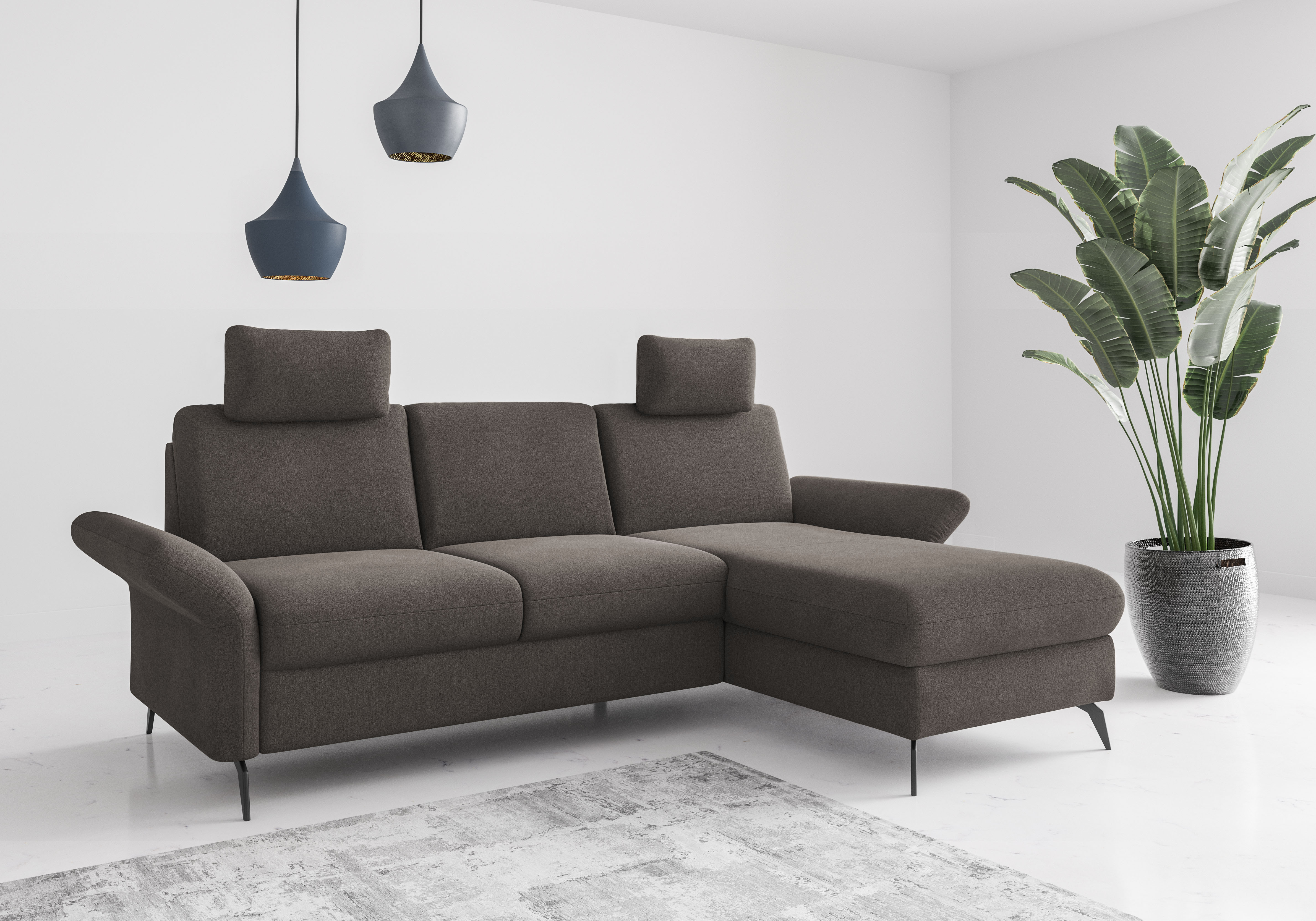 OTTO home Ecksofa "Rochelle" wahlweise mit Schlaffunktion, Bettkasten und Armteilverstellung