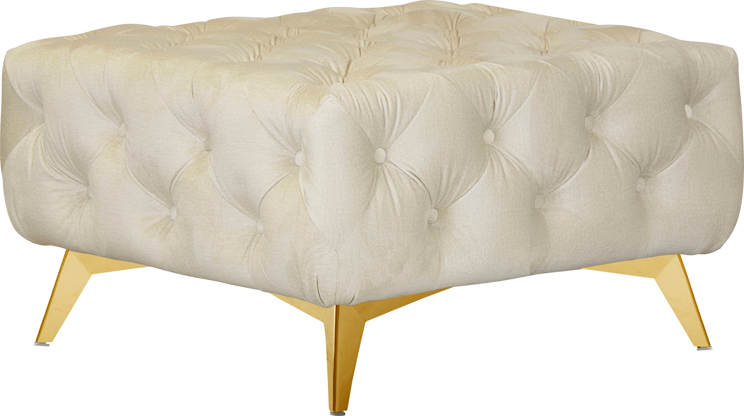 Home affaire Polsterhocker »Amaury« Chesterfield-Optik, Breite 80cm, Fußfarbe wählbar