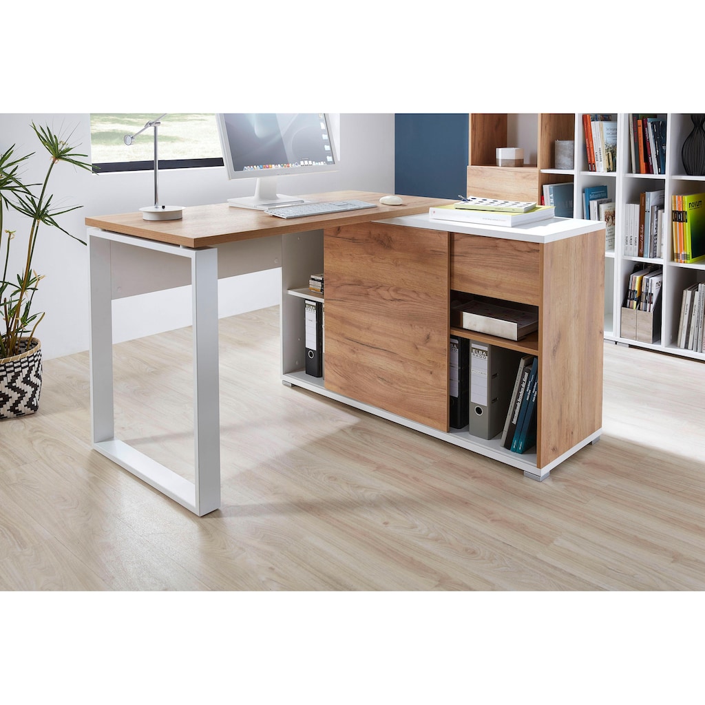 GERMANIA Eckschreibtisch »GW-Lioni«, mit integriertem Sideboard