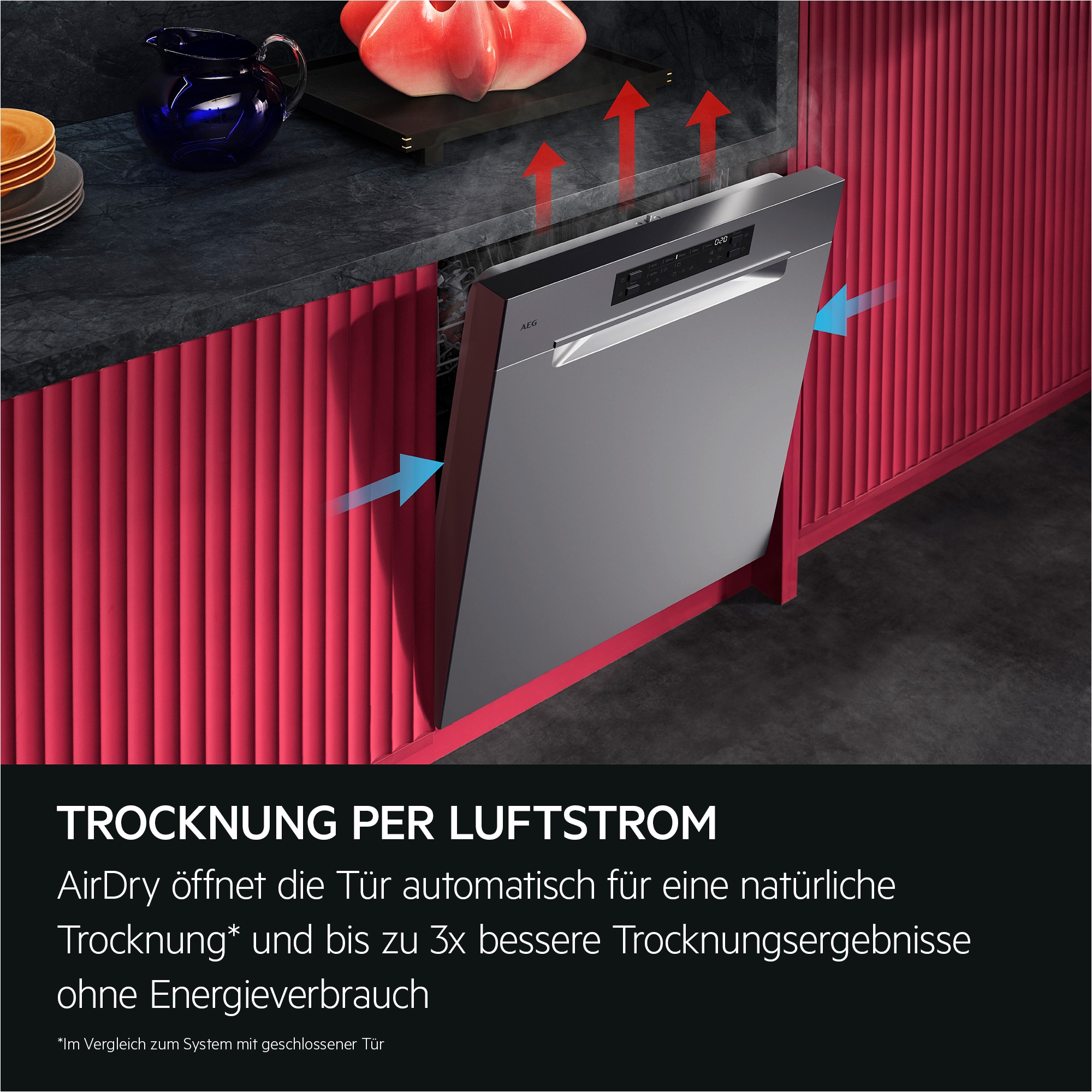 AEG Unterbaugeschirrspüler 6000 »GU620B2SCM« Spülmaschine – starke Sprühabdeckung, viel Platz & sauber