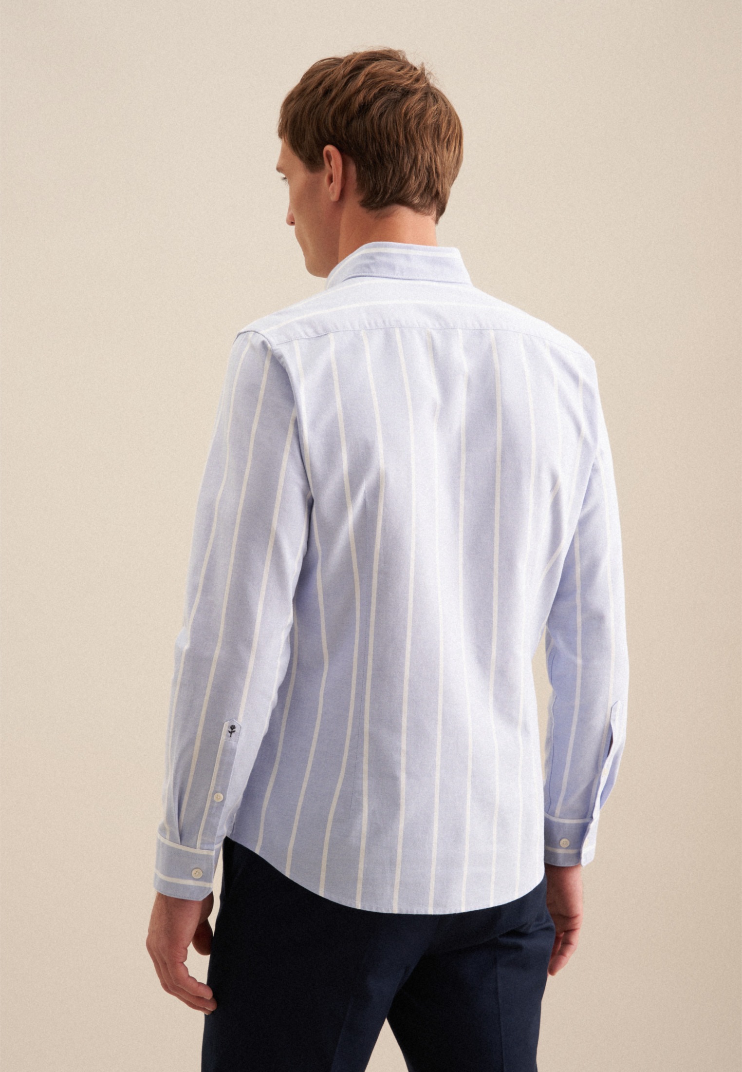 seidensticker Businesshemd "Schwarze Rose" Slim 1/1 Button-Down-Kragen Stre günstig online kaufen