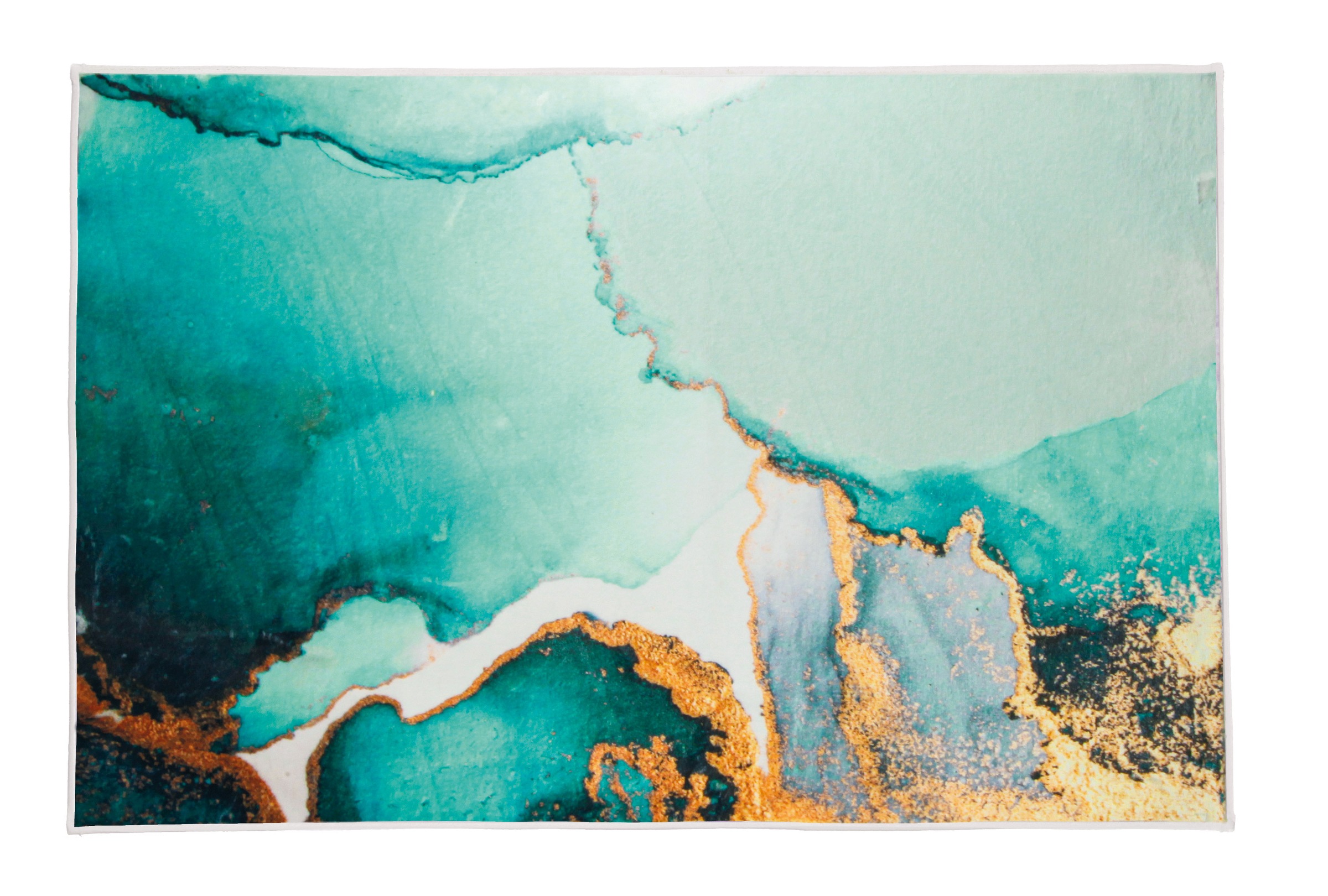 Kleine Wolke Badematte »Teal« Höhe 5 mm rutschhemmend beschichtet fußbodenheizungsgeeignet bedruckt, modernes Marmor Design, weich & kuschelig