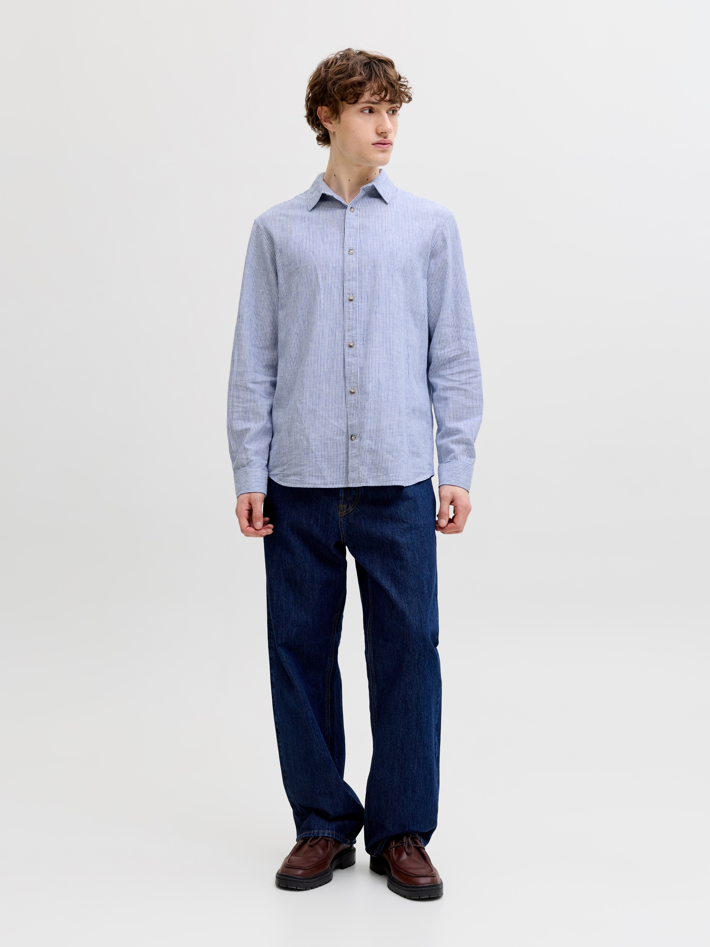 Jack & Jones Esummer Long Sleeve Shirt Stripes Size S 3