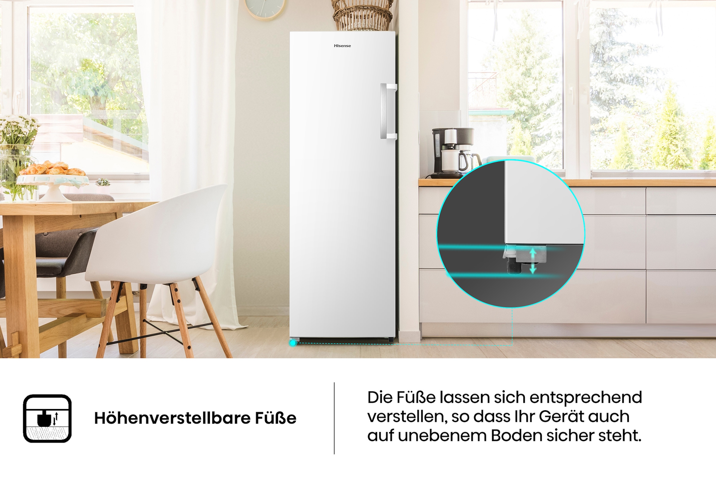 Hisense Gefrierschrank »FV298N4AWC«, 172 cm hoch, 59,5 cm breit, LED Display