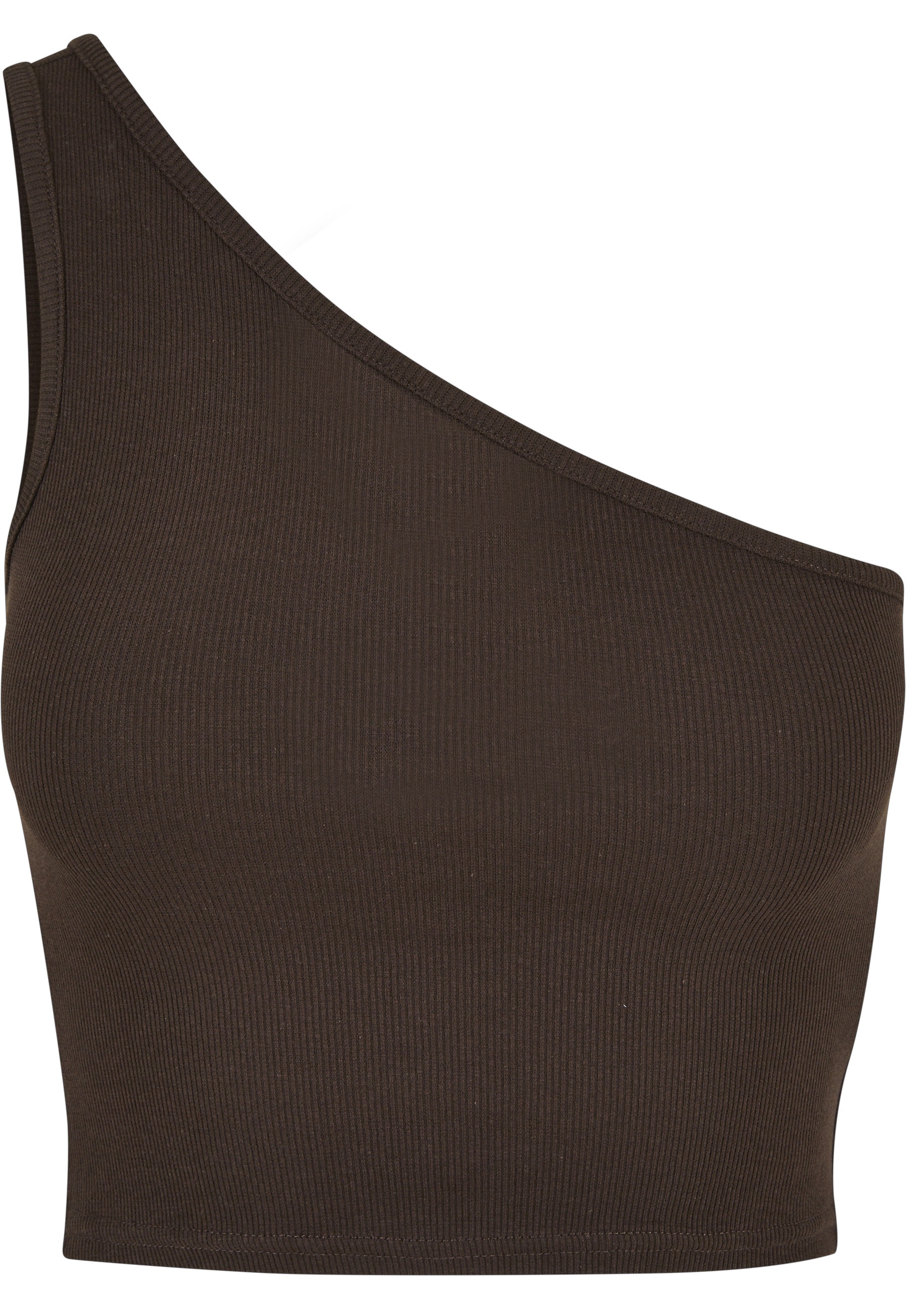 URBAN CLASSICS Yoga & Relax Shirt "Urban Classics Damen Ladies Cropped Asymmetric Top" 1