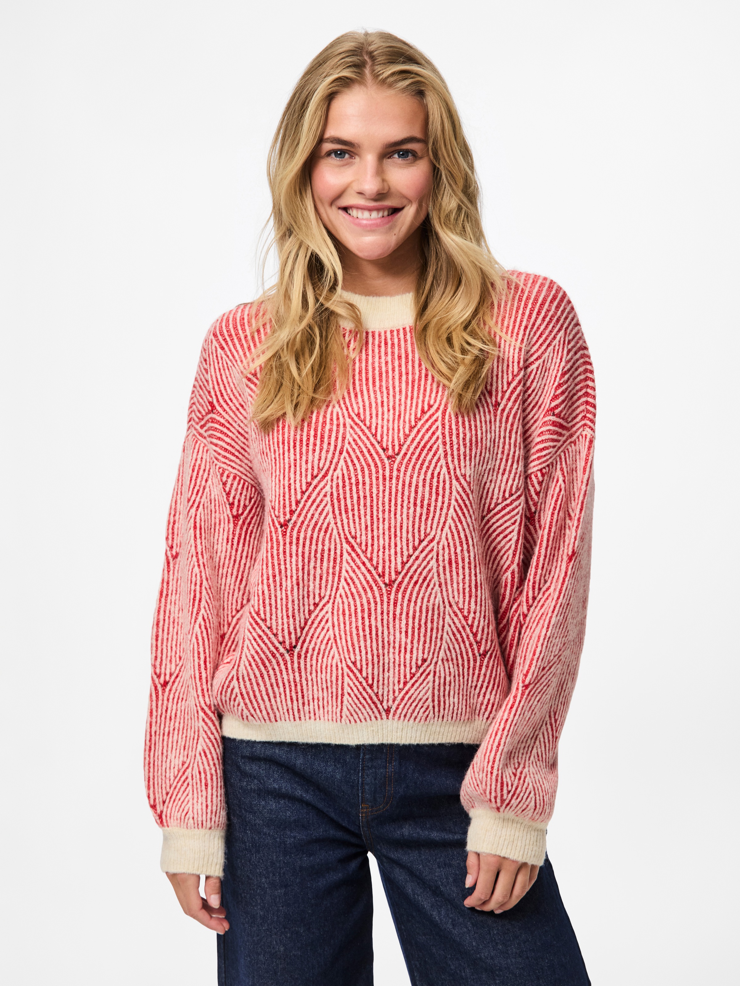 pieces Rundhalspullover "PCJENNA LS O-NECK KNIT NOOS BC" günstig online kaufen