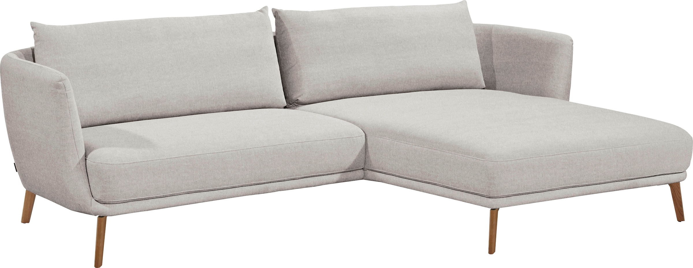 SCHÖNER WOHNEN-Kollektion Ecksofa »Pearl - 5 Jahre Hersteller-Garantie, auch in Bouclé L-Form«, Maße (B/H/T): 270/71/160 cm, Füße aus Massivholz