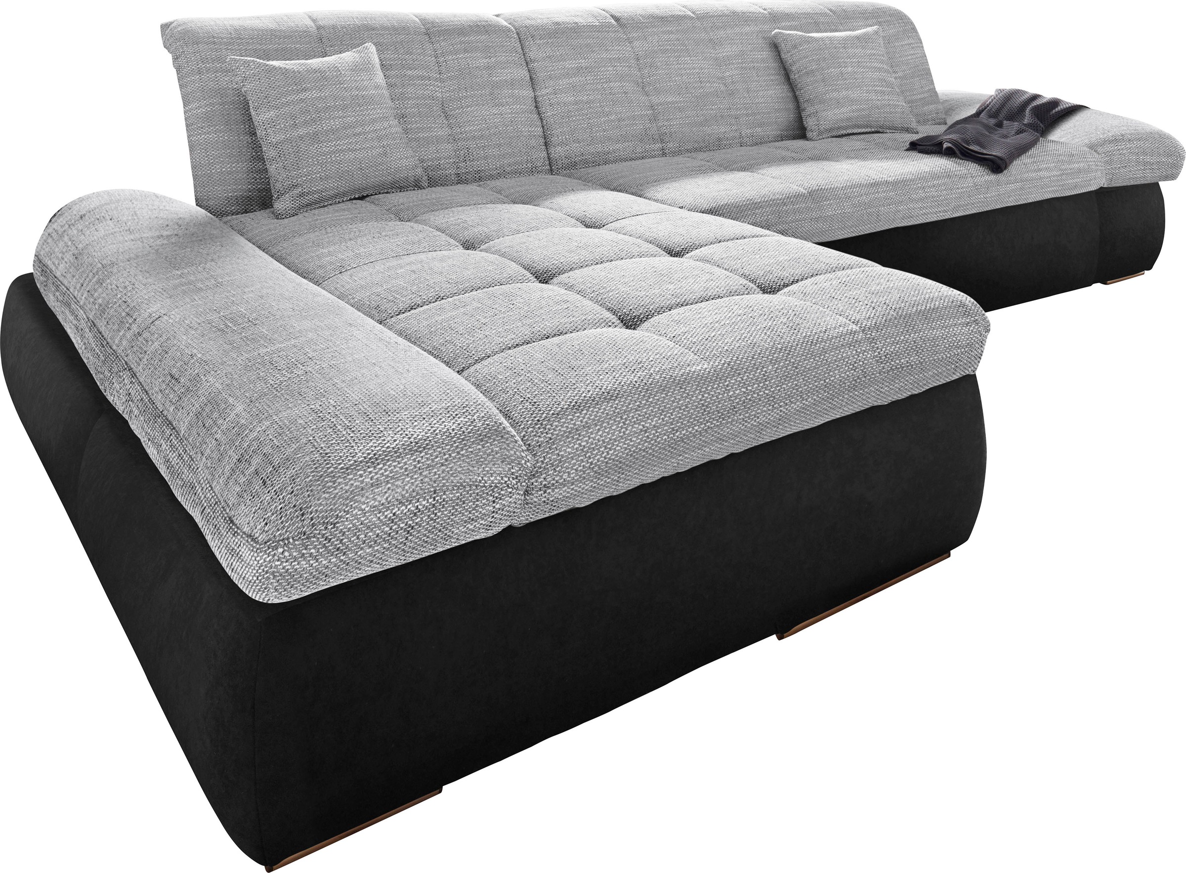 DOMO collection Ecksofa "NMoric incl. Zierkissen B/T/H: 273/216/80 cm L-For günstig online kaufen