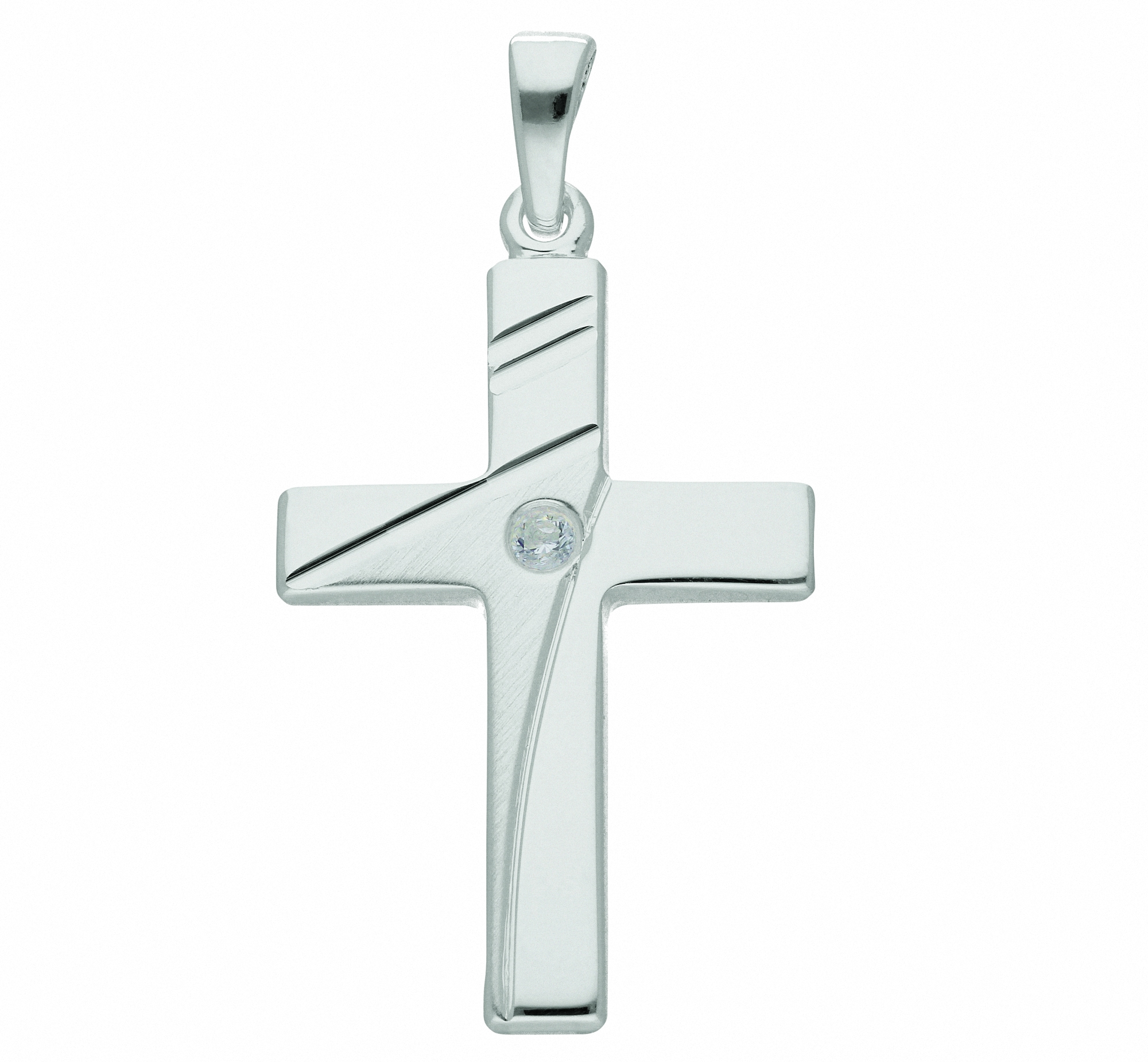 Adelia´s Kette mit Anhänger »925 Schmuckset Halskette Silber Anhänger | Kreuz mit Set mit Zirkonia«, - BAUR