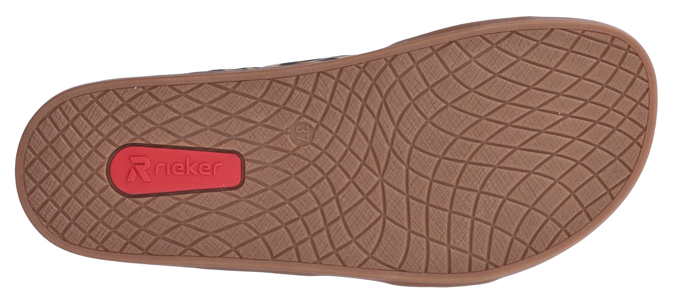 Rieker Pantolette  Sommerschuh, Strandschuh, Urlaubsschuh in Leo-Optik