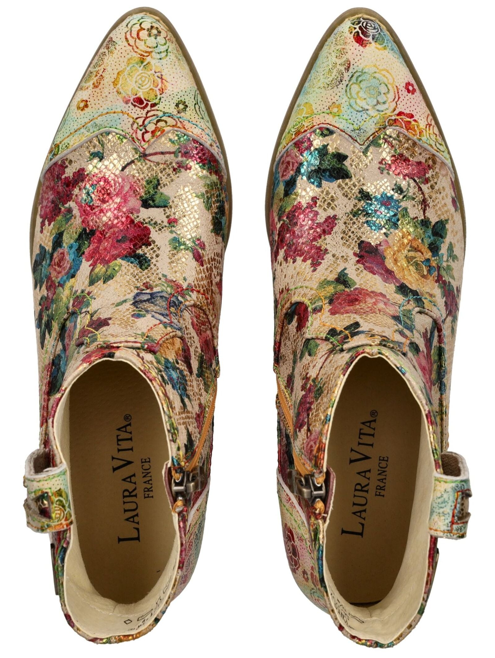LAURA VITA Bikerboots »LAURA VITA Stiefelette Leder/Textil«