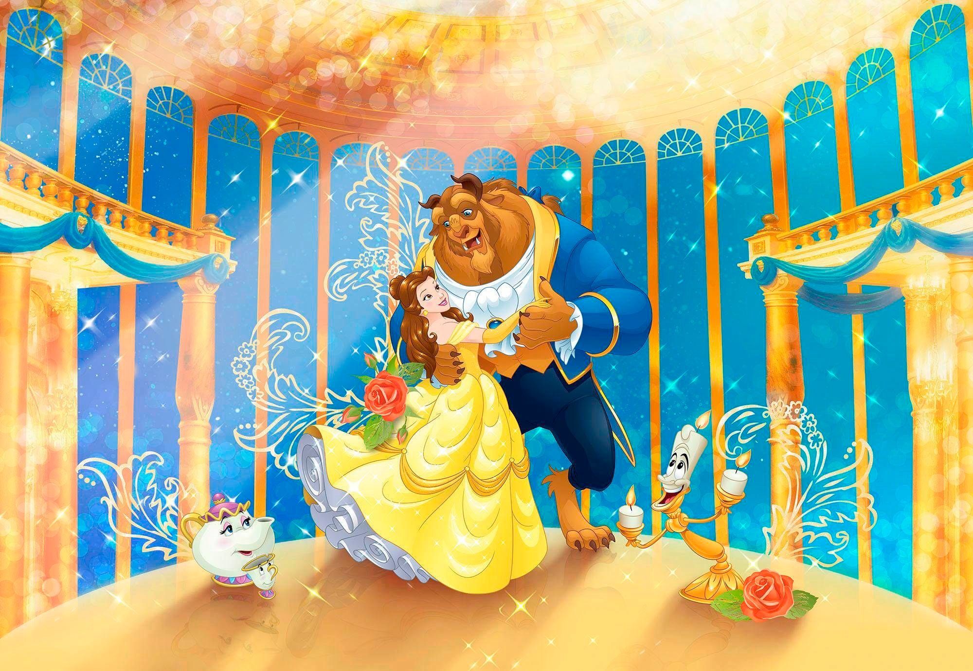 Komar Fototapete "Beauty and the Beast - Größe 368 x 254 cm" bedruckt glatt Kinderzimmer