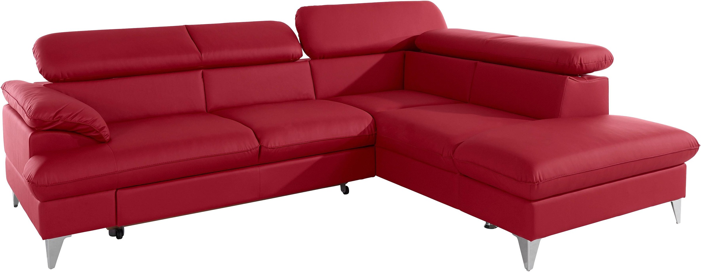 COTTA Ecksofa »Caluso L-Form«, mit Kopfteilverstellung, wahlweise mit Bettfunktion & Bettkasten