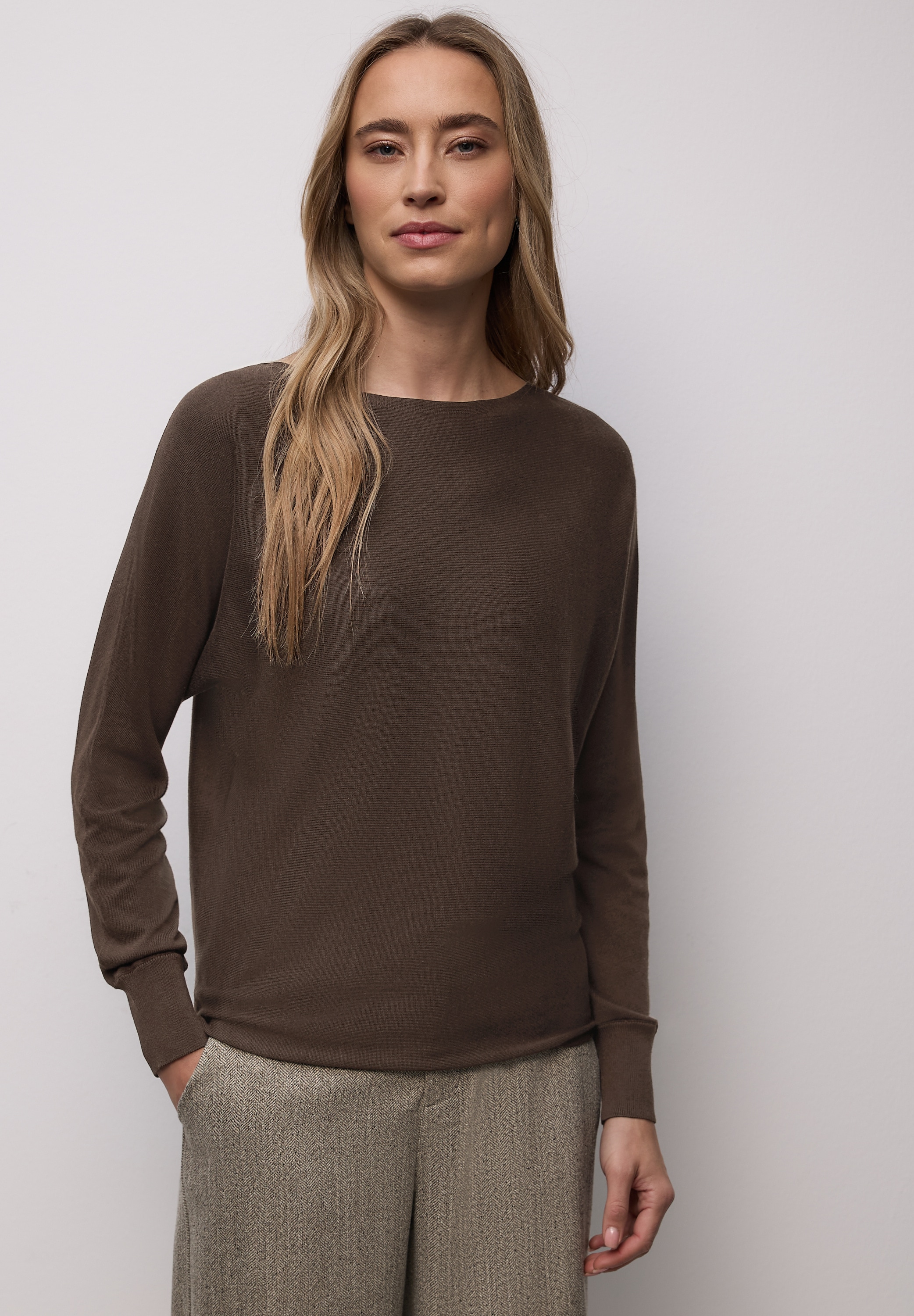 STREET ONE Strickpullover mit Strick-Detail