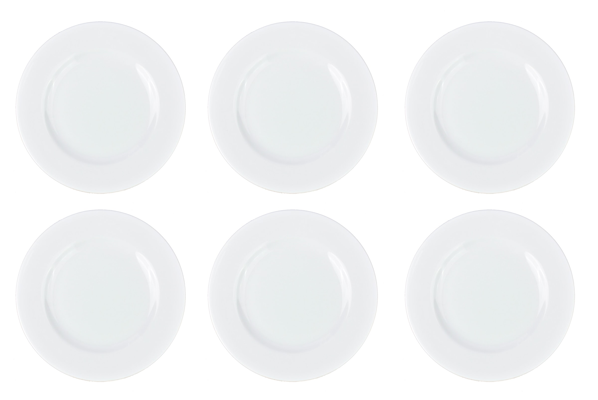 Retsch Arzberg Frühstücksteller »HEIKE WEISS, Dessert- & Kuchenteller 21 cm, Set 6-tlg, Porzellan«, (Set, 6 St.), perfekt für Frühstück, Kaffee, Abendessen, spülmaschinenfest