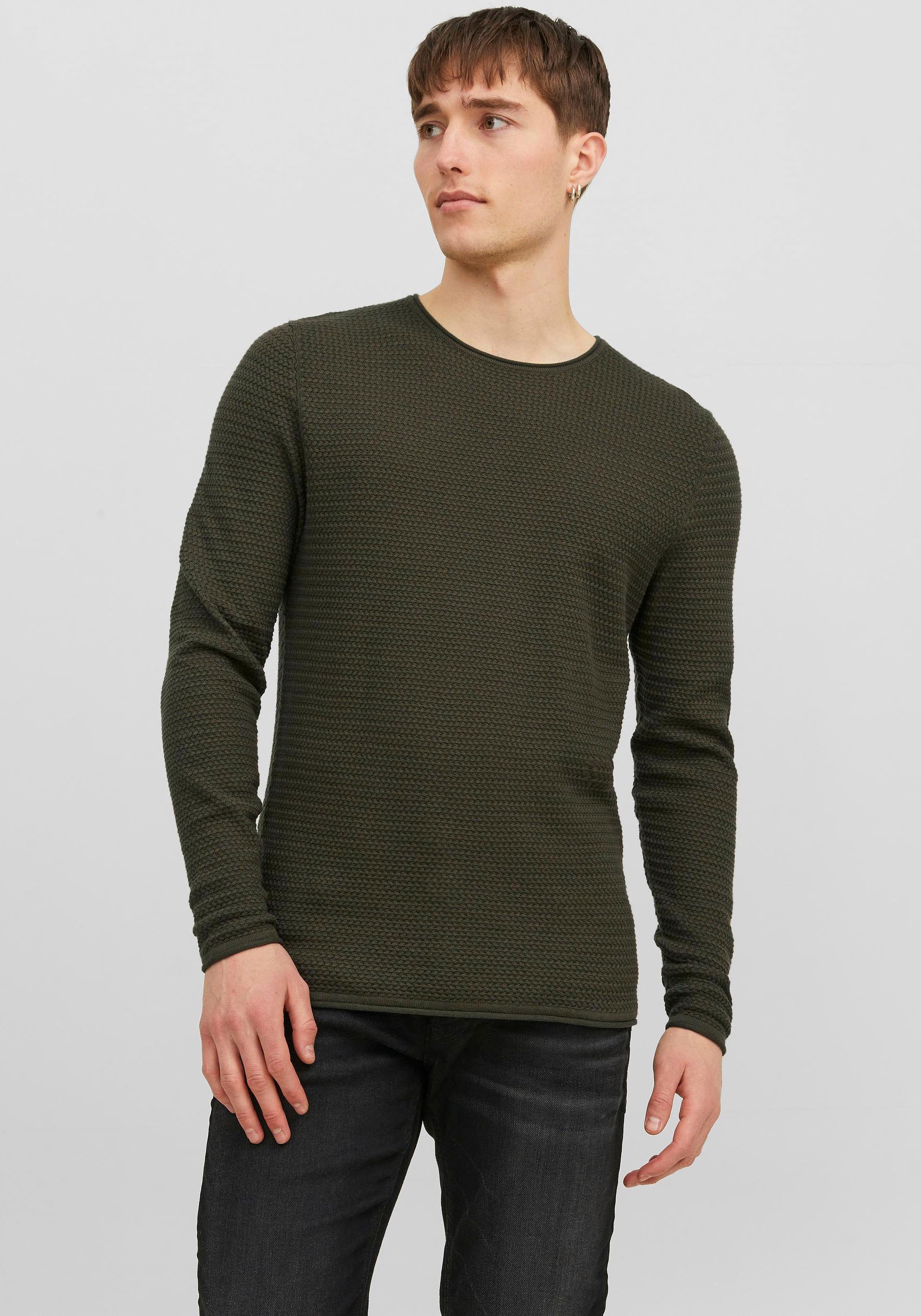 Jack & Jones Rundhalspullover »JPRBLUMIGUEL KNIT CREW NECK NOOS«