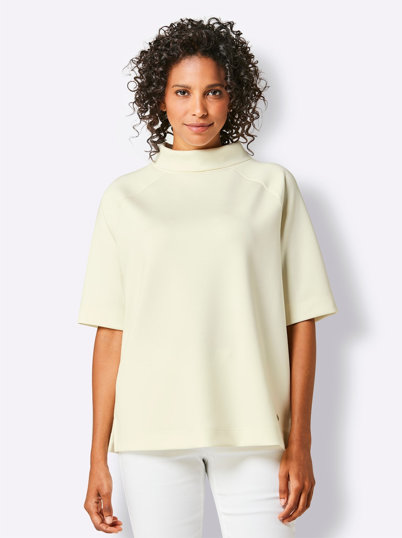 CREATION L PREMIUM Stehkragenshirt »Modal-Mix-Shirt«, (1 tlg.)