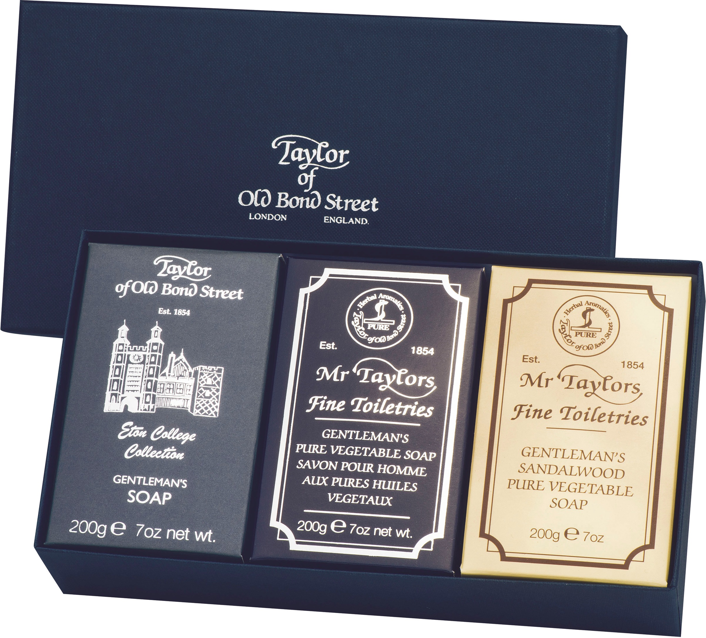 Herren Seifen-Set, 600 g, weiß, TAYLOR OF OLD BOND STREET, Hautreinigungsmittel, Elegante Düfte, die Pflege und Frische für den modernen Mann