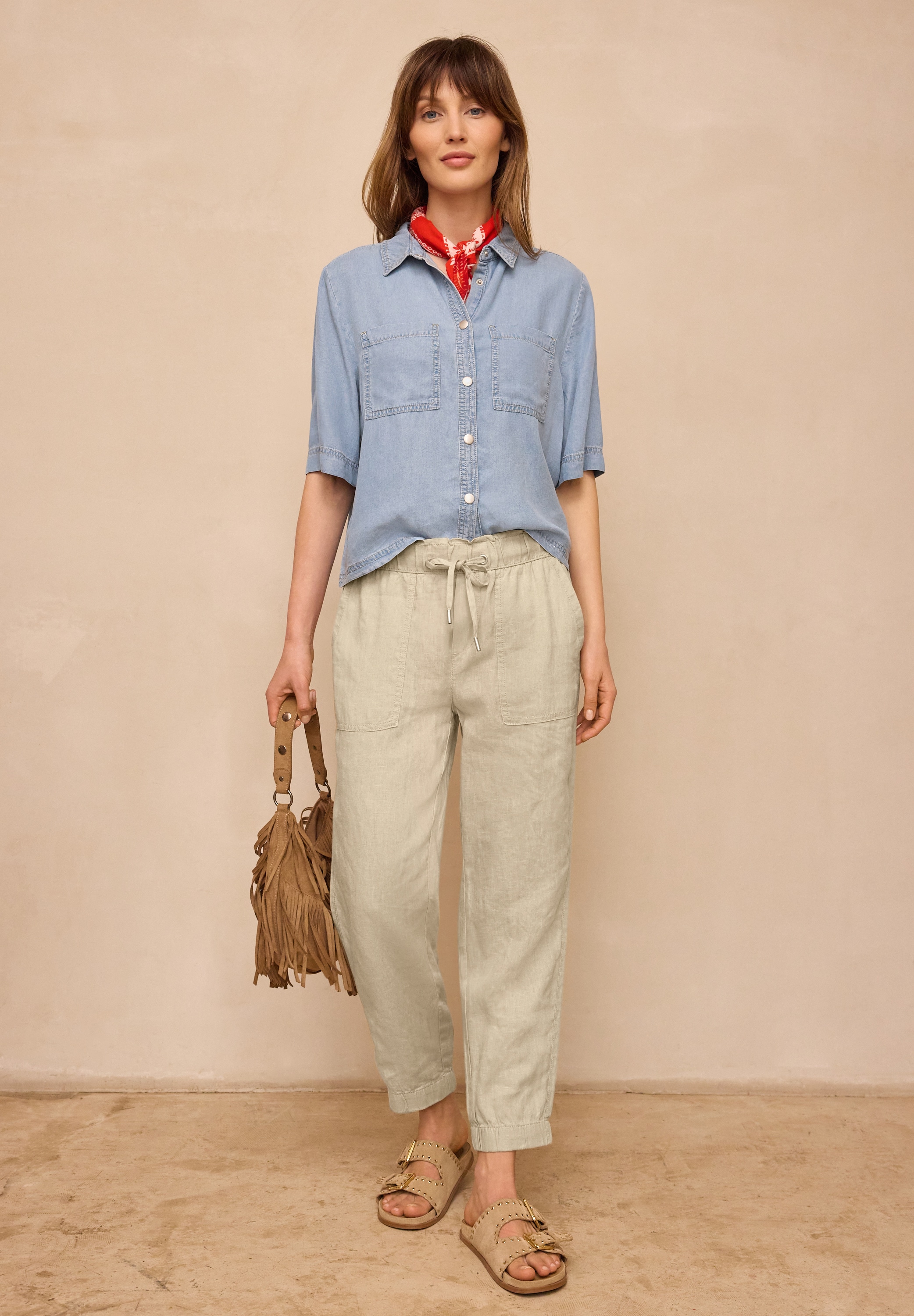 STREET ONE STUDIO Stoffhose  Middle Waist