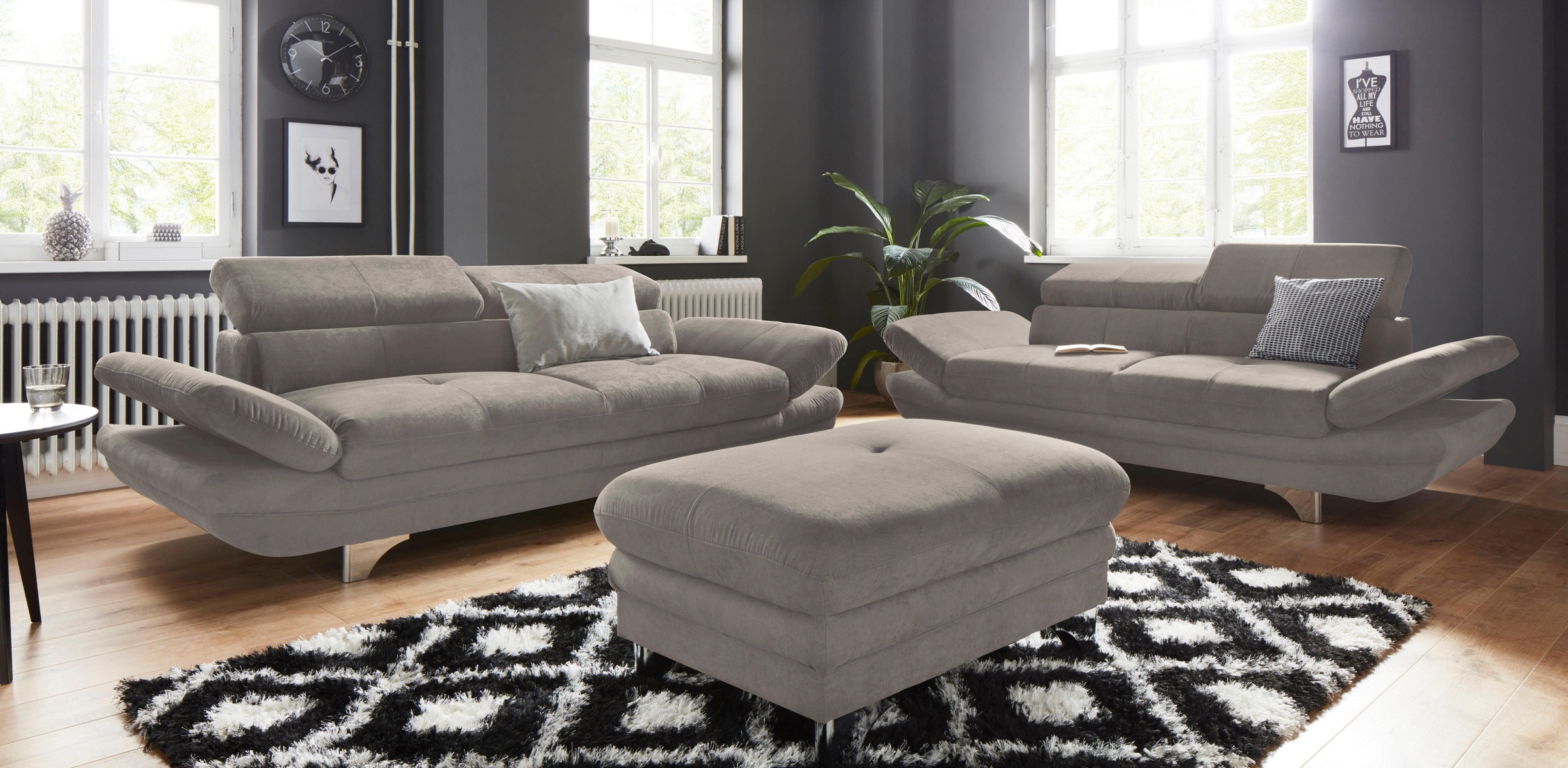 COTTA 2-Sitzer »Enterprise«, Big-Sofa, mit Armteilverstellung & Kopfteilverstellung