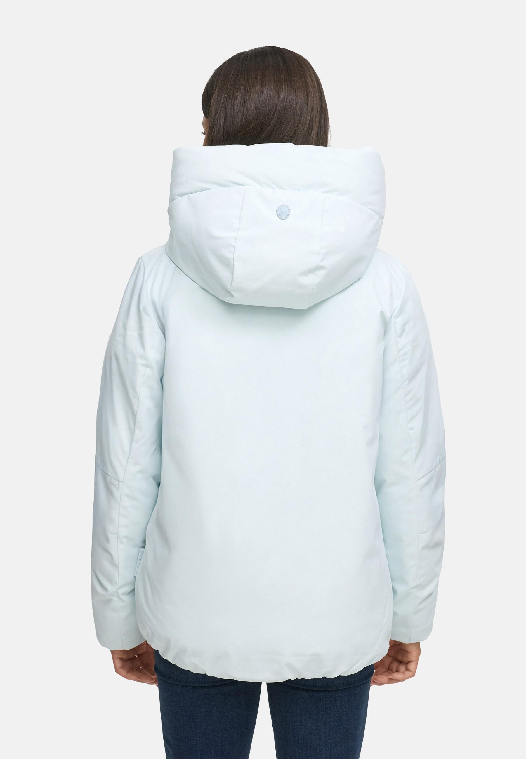 Navahoo Winterjacke »Blütenlicht 14«, mit Kapuze, Warme Damenjacke mit hohem Kragen