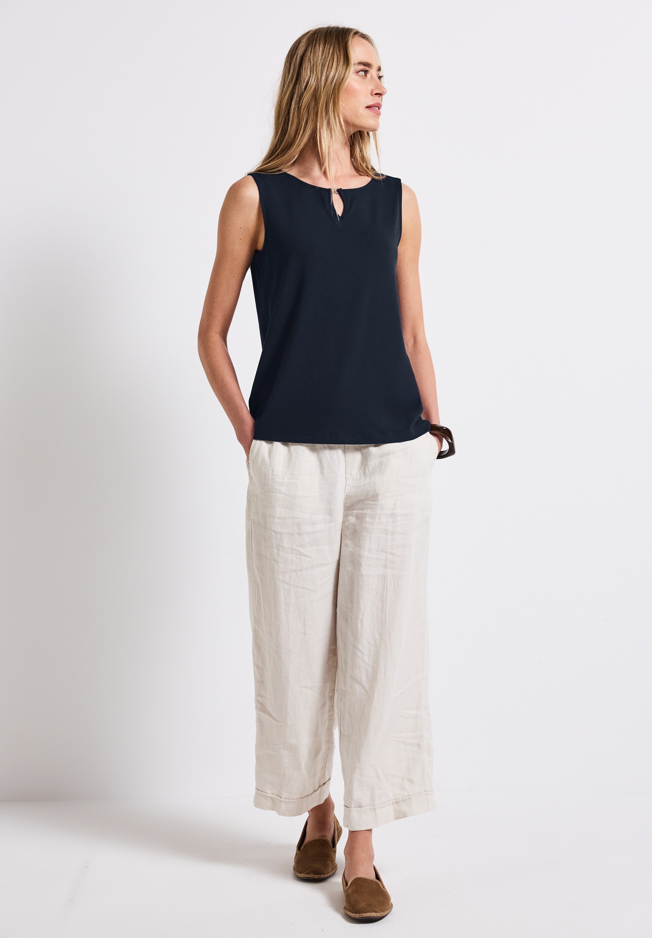 STREET ONE Shirttop, mit Materialmix