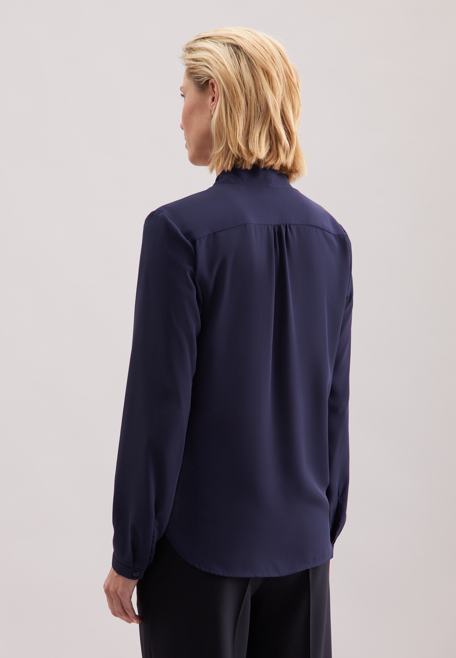 seidensticker Wickelbluse »Schwarze Rose«, Langarm V-Neck Uni