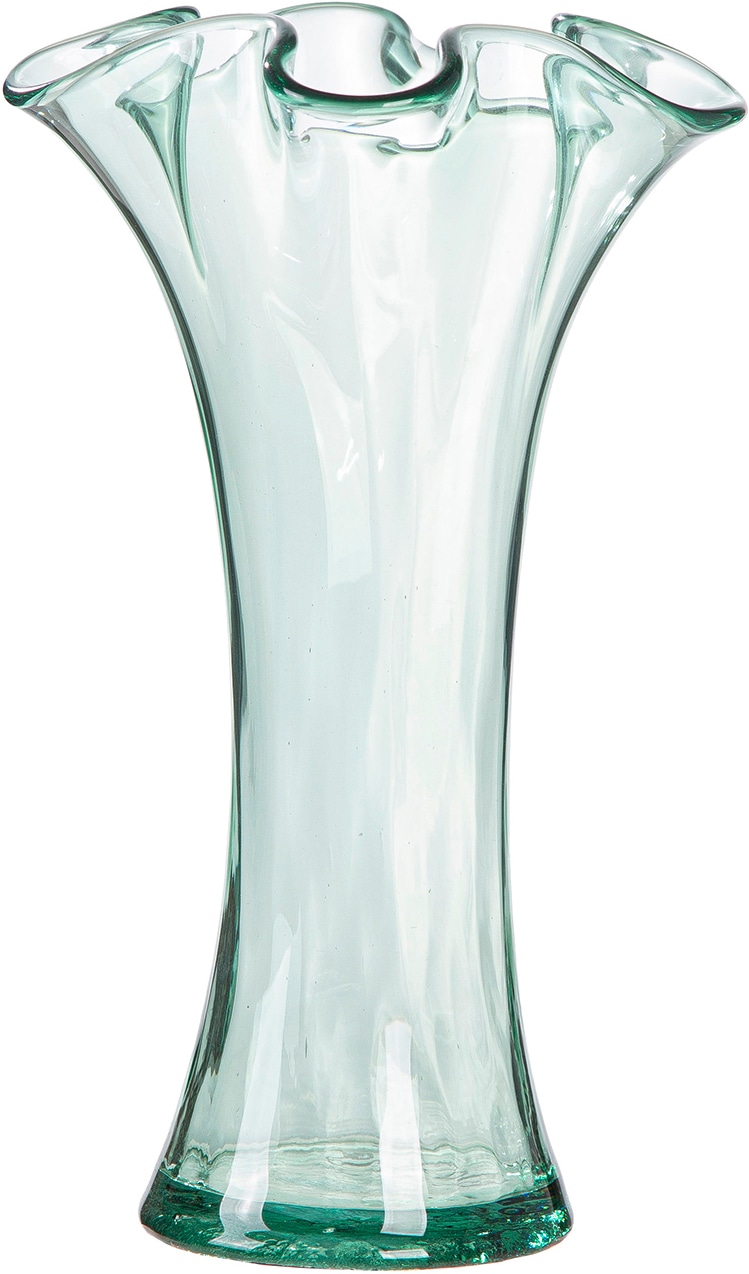 GILDE Tischvase "Vase bauchig; organisch Artesania grün H. 30 cm" Vase, artesania, handwerklich, strukturiert, skandinavisch, modern