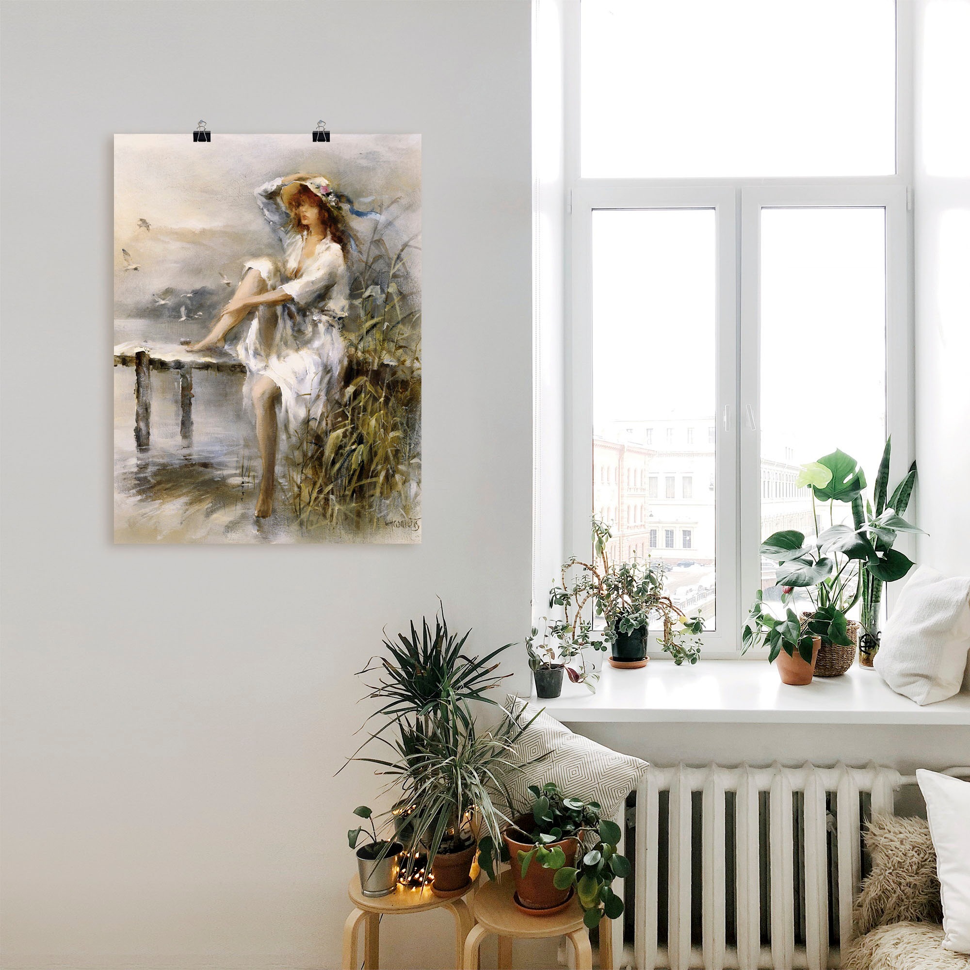 Artland Wandbild "Wasserseite" Frau 1 Stk. tlg. als Leinwandbild, Poster, W günstig online kaufen