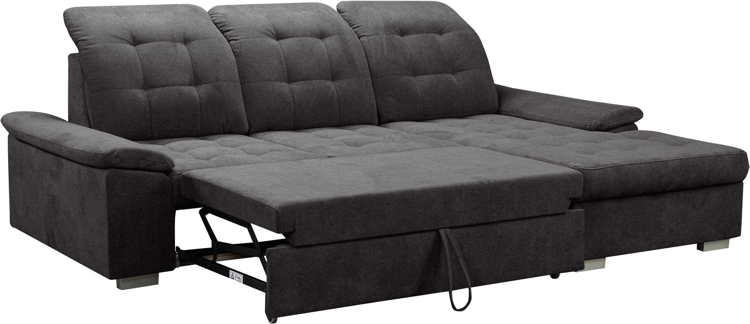 WERK2 Ecksofa Carmen, Sofa, Eckcouch mit Schlaffunktion, Bettkasten und Sitztiefenverstellung