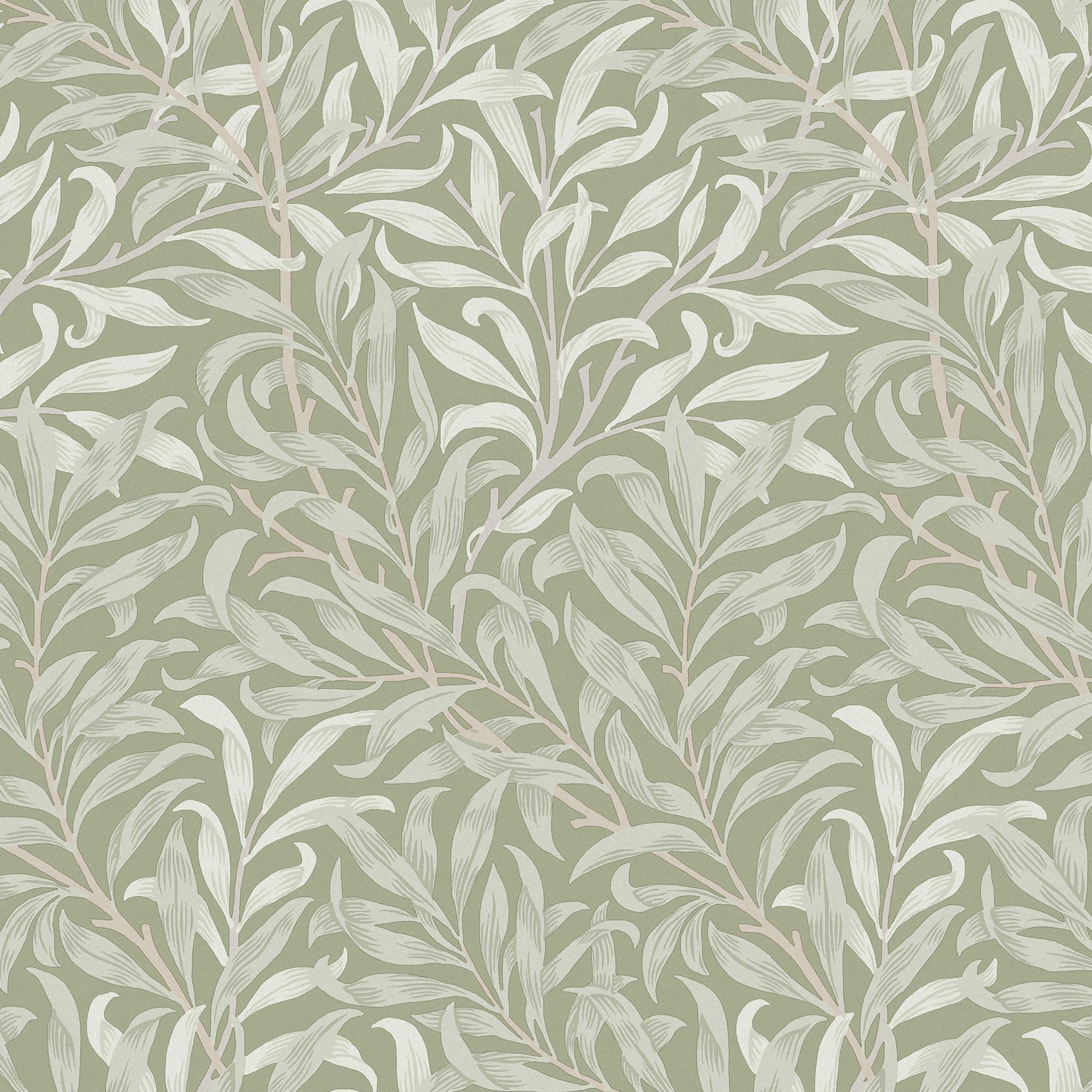 William Morris At Home - Papier peint intissé William Morris Willow Bough Sage 1005 x 52cm Vert