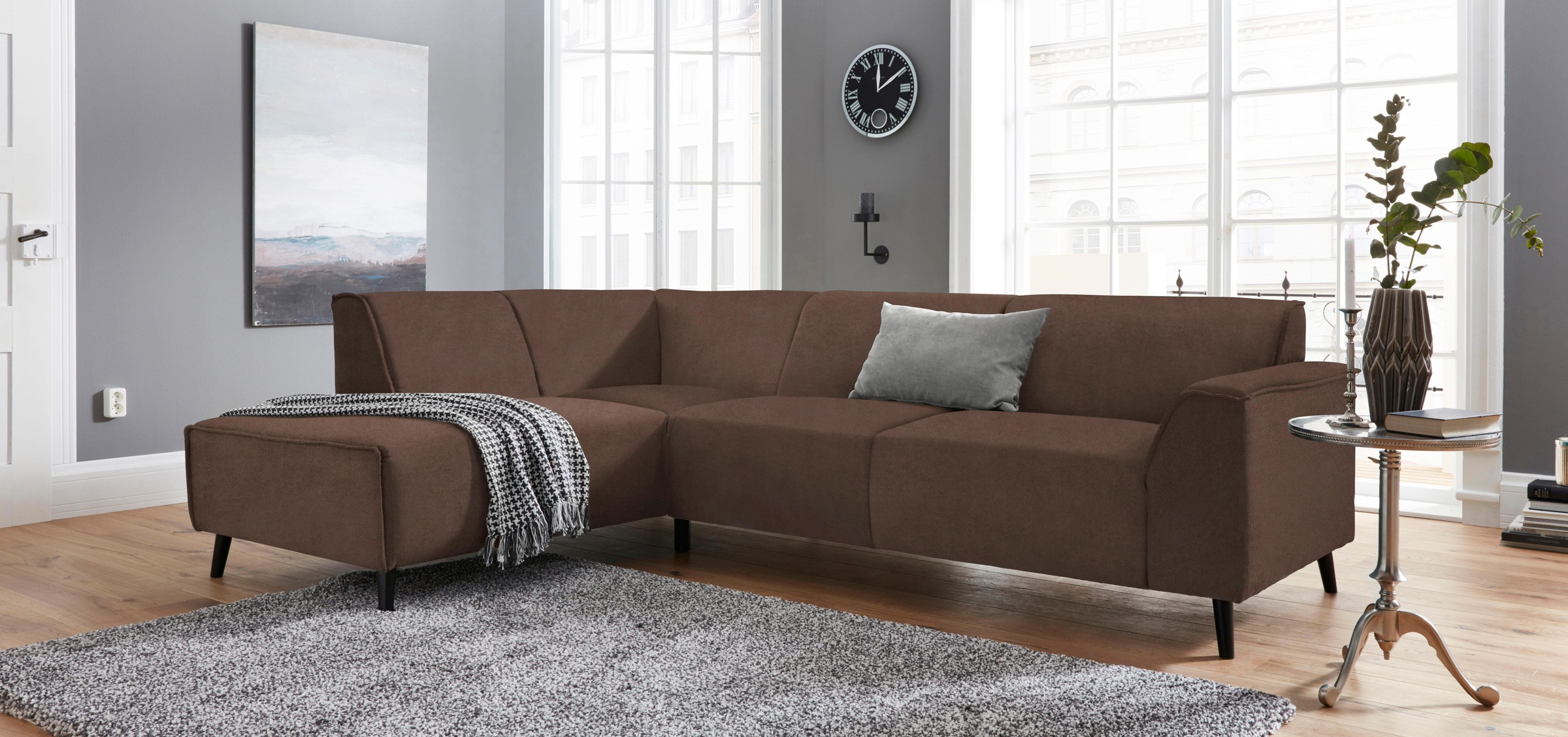 DOMO collection Ecksofa "Amora, inkl. Federkern für mehr Sitzkomfort, Breit günstig online kaufen