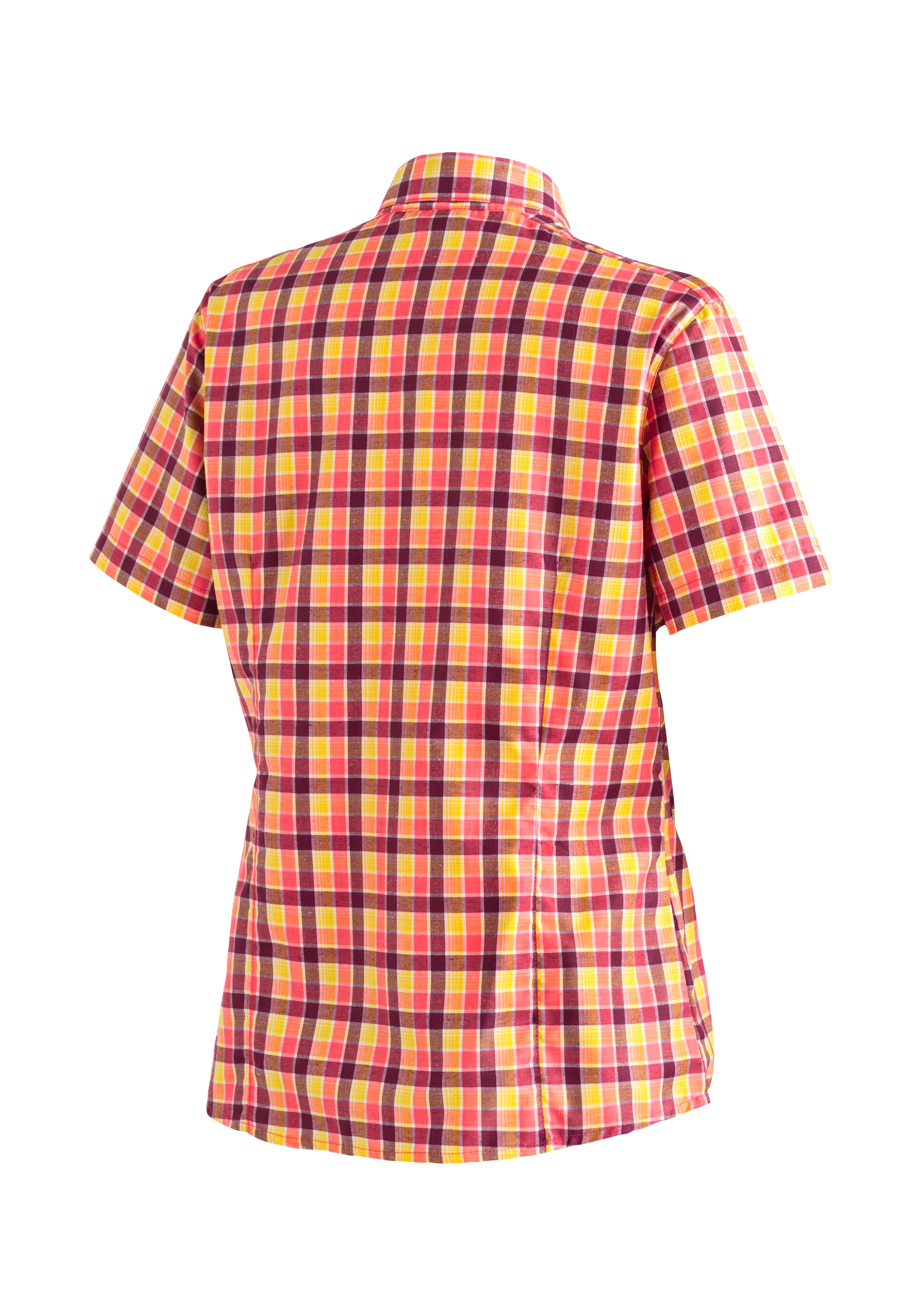 Maier Sports Funktionsbluse »Philina«, Karierte Kurzarm-Bluse für Wandern, Reisen und Freizeit