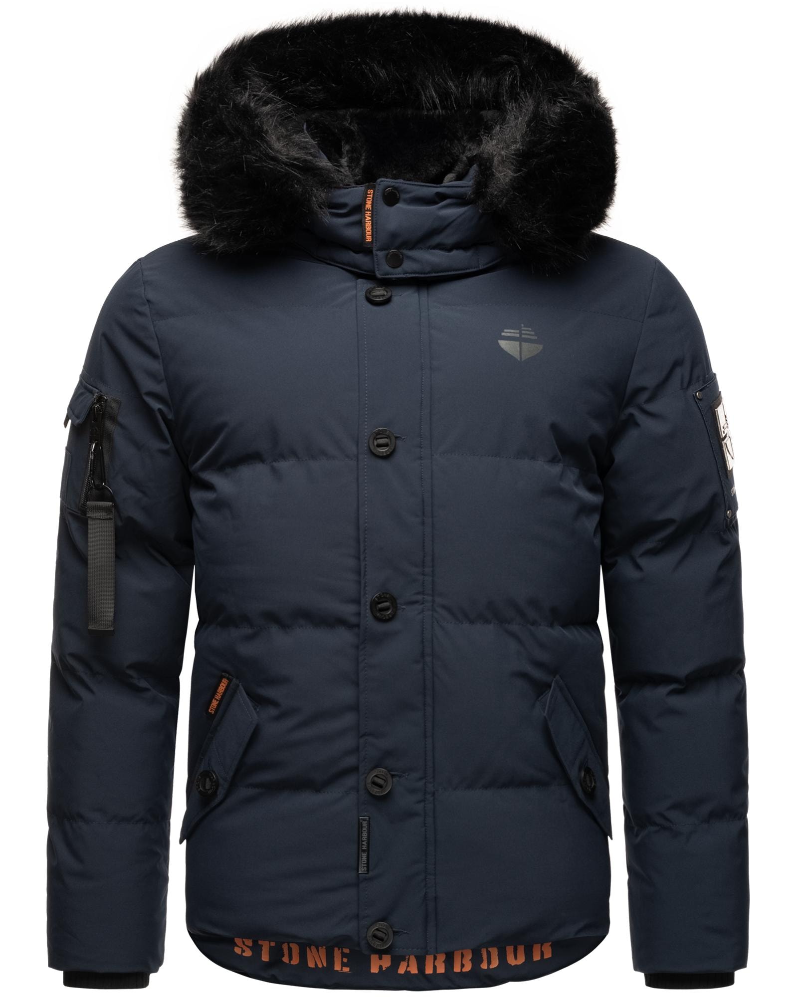 Stone Harbour Winterjacke »Halvaar«, mit Kapuze, stylischer Winterparka mit abnehmbarer Kapuze