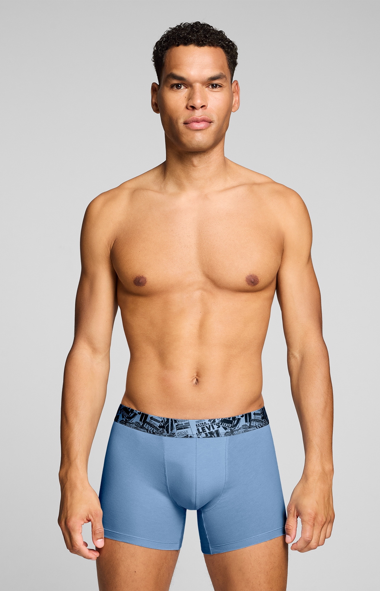 Levi's® Boxershorts »LEVIS MEN NEWSPAPER WB BOXER BRIEF 2P« ohne Eingriff, Cotton-Stretch