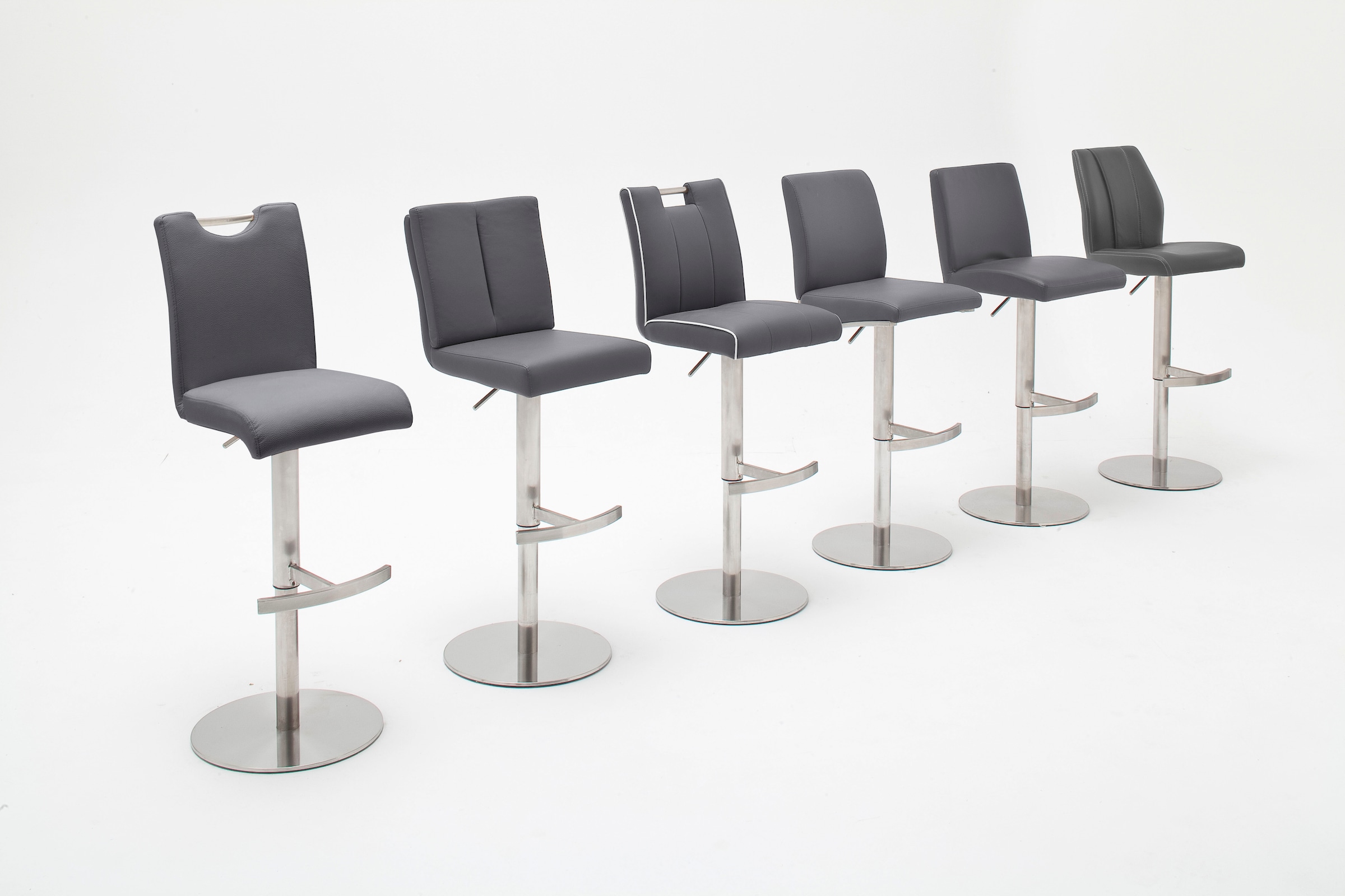 MCA furniture Bistrostuhl »BARBECOOL«, mit Rückenlehne,Bodenplatte rund, 360° drehbar, Sitzhöhe von 56-81 cm