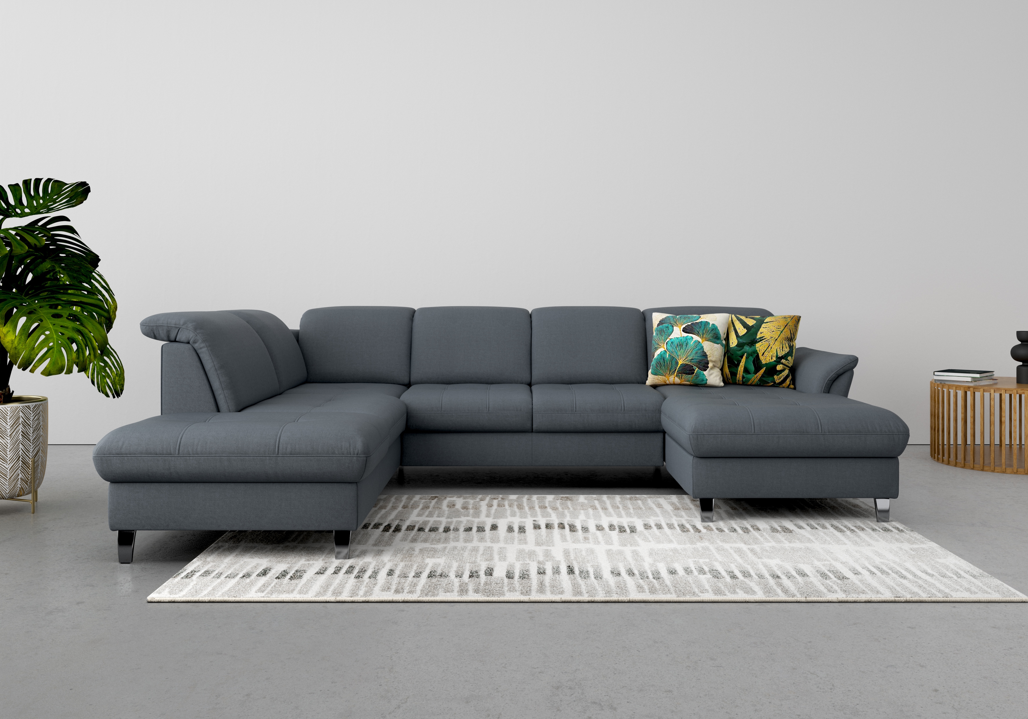 sit&more Wohnlandschaft "Maggiore U-Form" wahlweise mit Kopfteilverstellung, Schlaffunktion und Stauraum