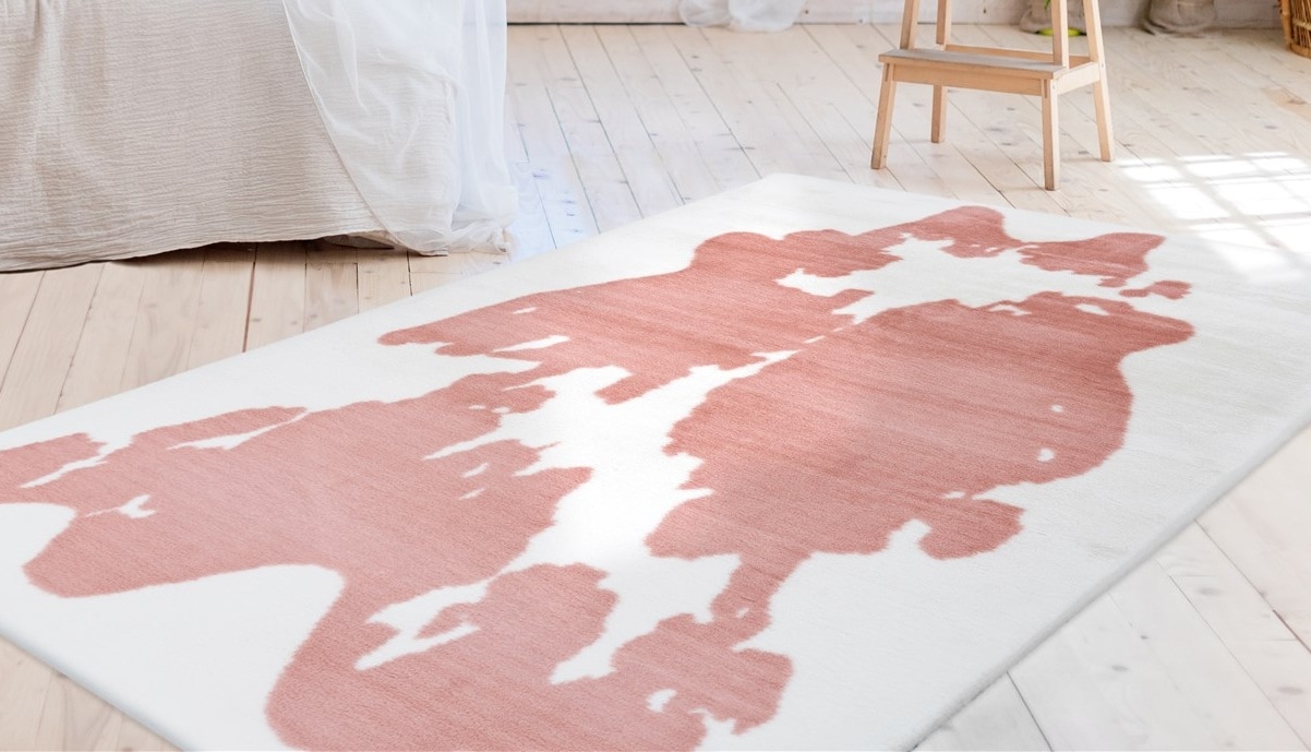 Bruno Banani Hochflor-Teppich "Makayla" rechteckig 30 mm Höhe Kuhfell-Muste günstig online kaufen