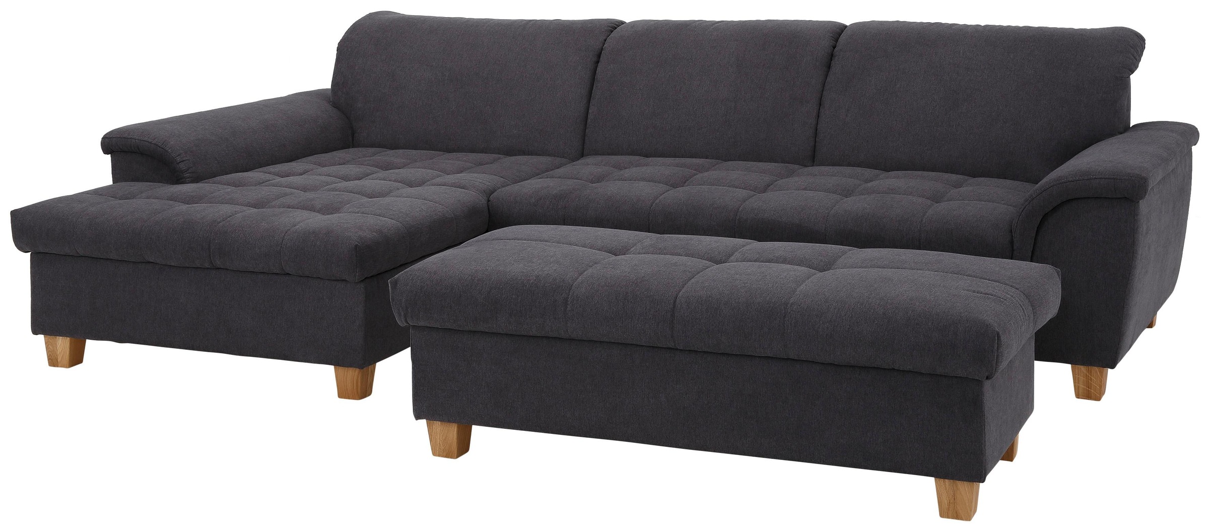 Home affaire Ecksofa »Lyla L-Form«, mit Recamiere, wahlweise mit Rückenfunktion und zusätzlich mit Bett