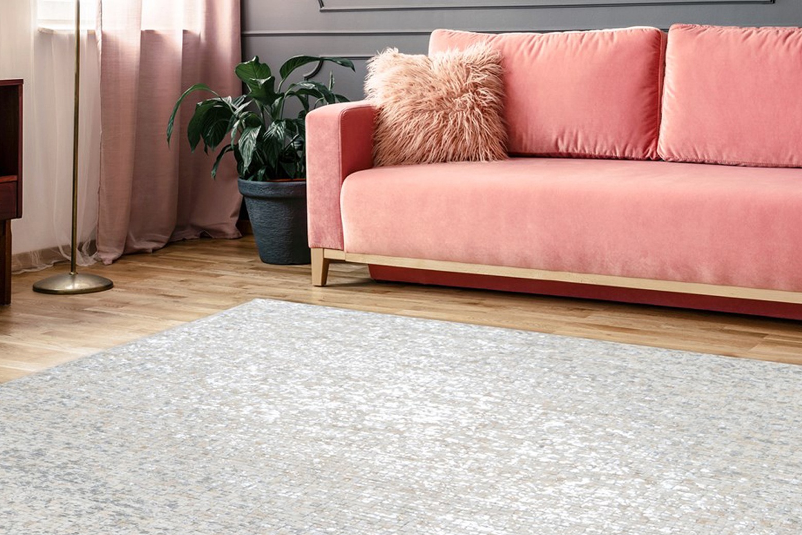Teppich ARTE ESPINA "Finish 100", weiß (weiß, silber), B:120cm H:5mm L:170cm, Rindsleder, Teppiche, Teppich, natürlicher Lederteppich,mit glänzender Metallic-Farbe,Rücken aus Filz